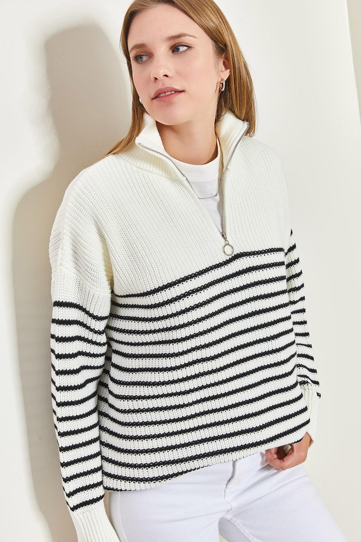 Multicolour Striped Knitted Sweater, C101_1881, large image number 3