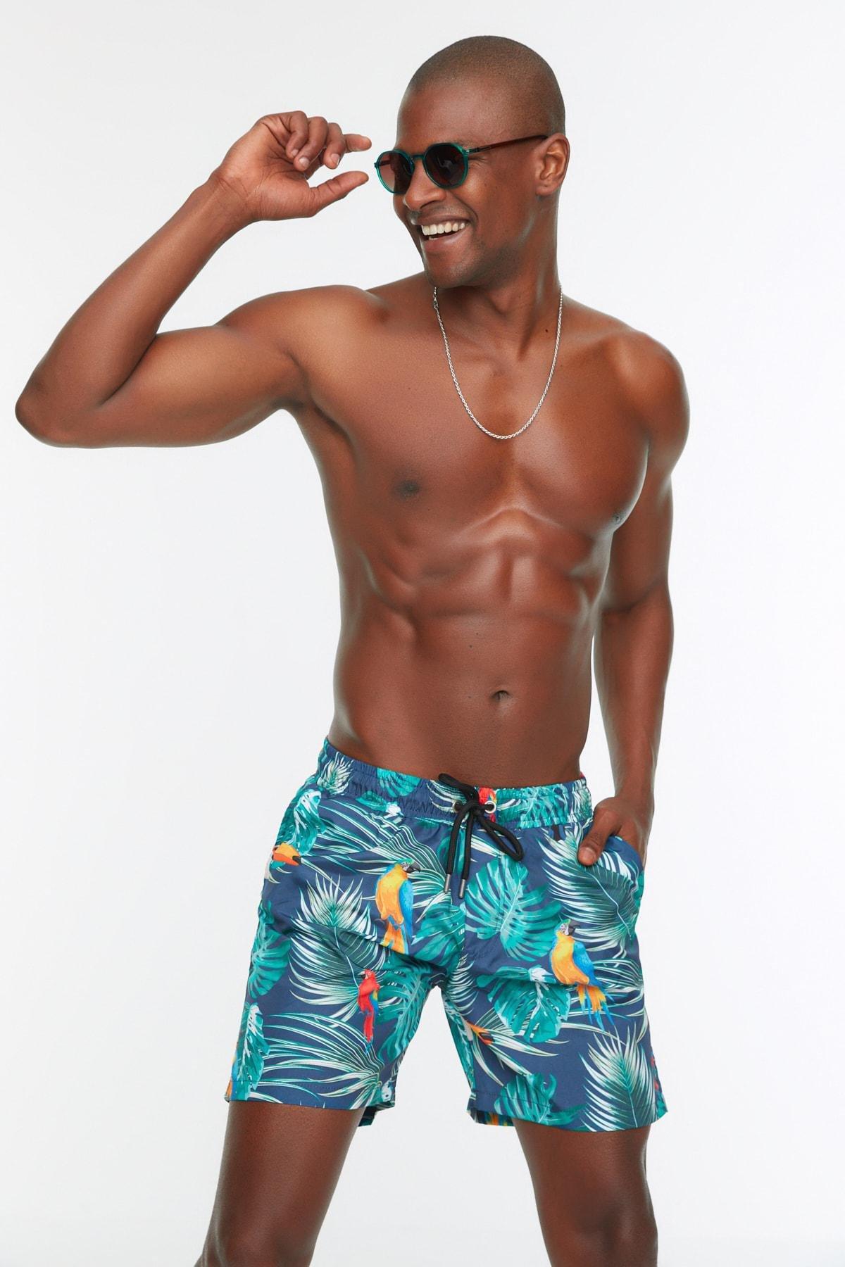 Trendyol - Multicolour Floral Swimwear Shorts