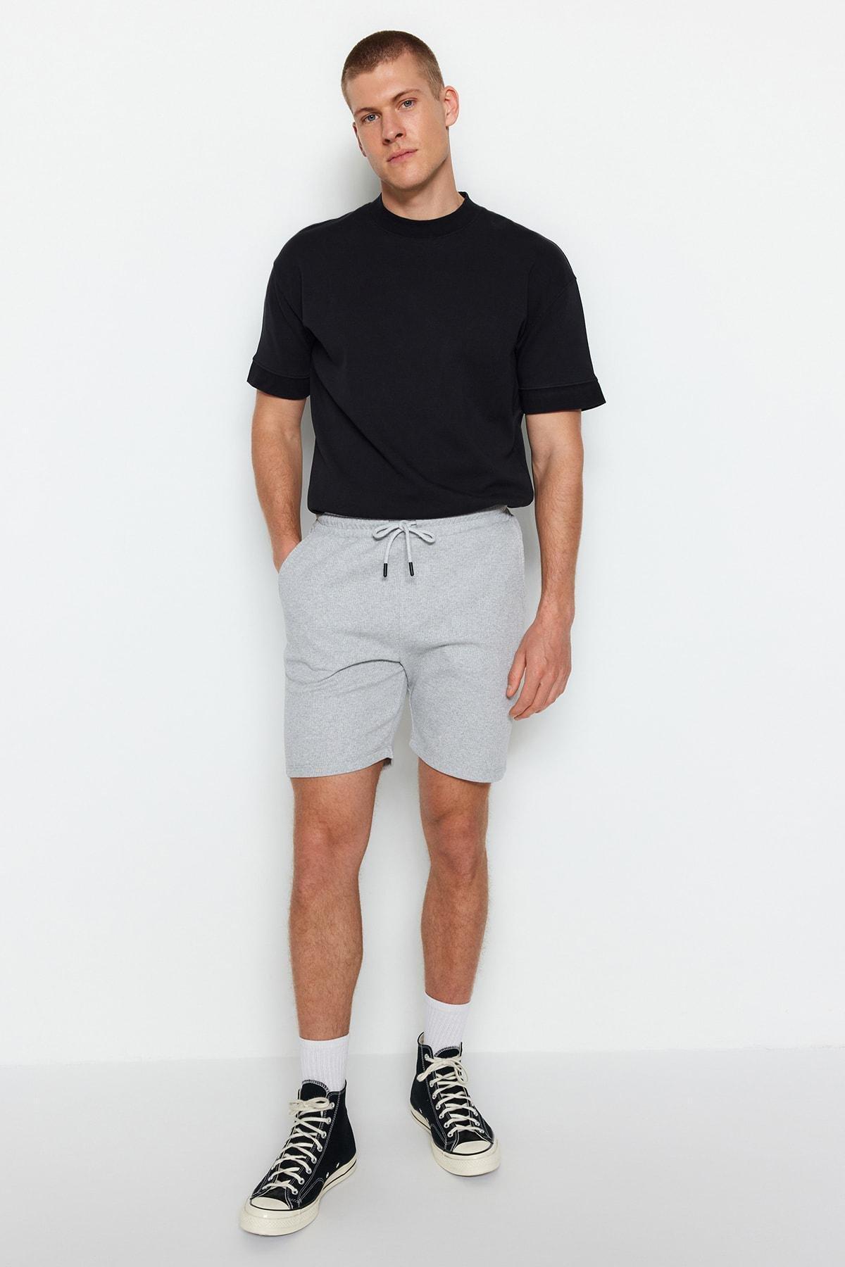 Trendyol - White Mid Waist Shorts