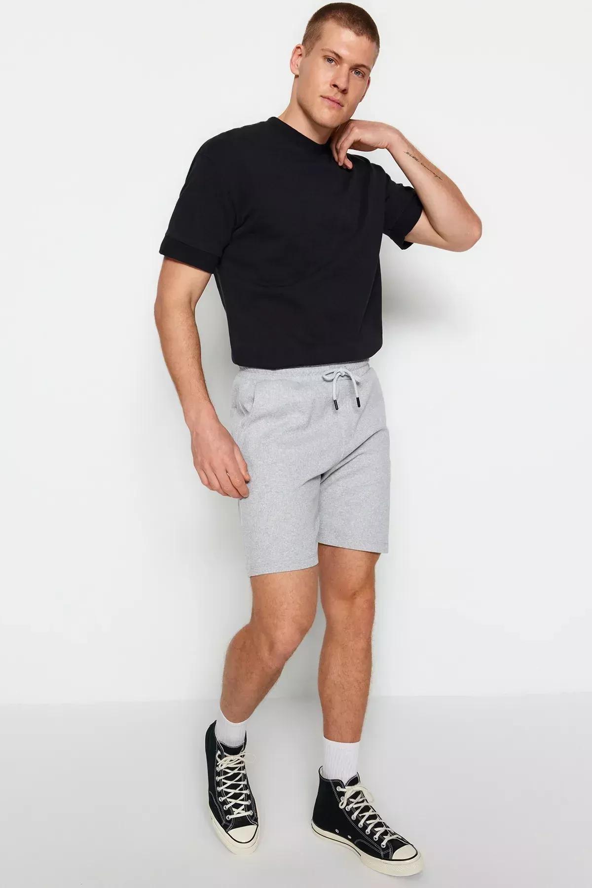 شورت بخصر متوسط الارتفاع، أبيض, White, large image number 12