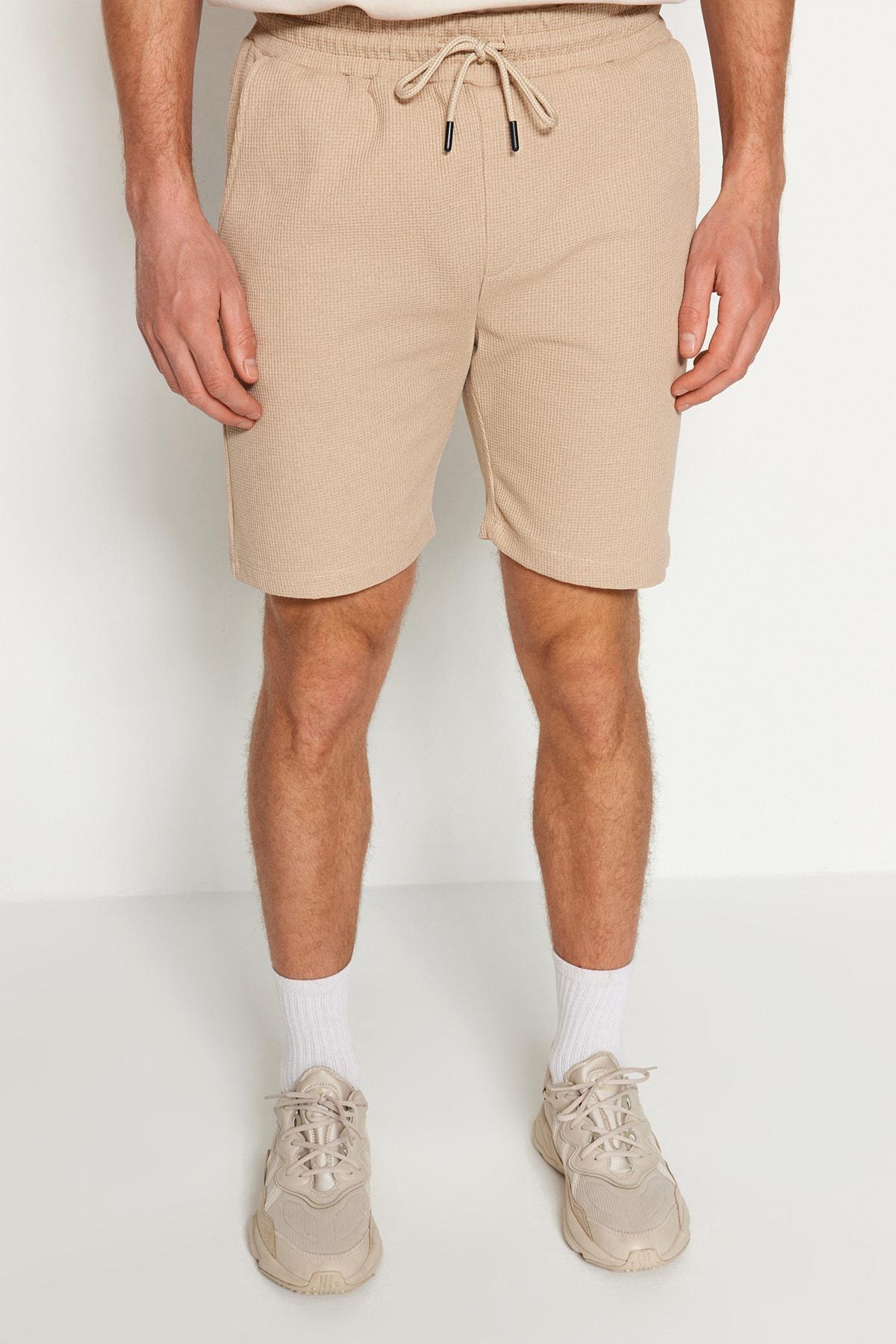 Navy Mid Waist Shorts, , large image number 7