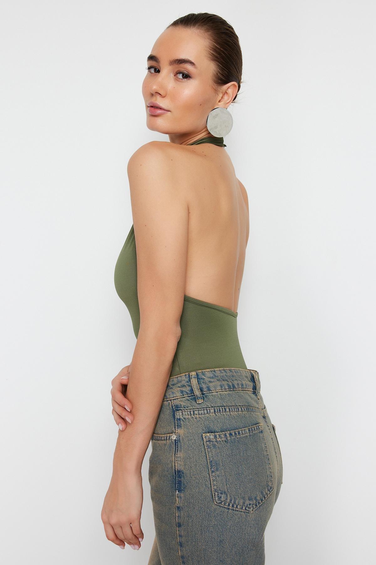 High Neck Knitted Bodysuit, , large image number 2