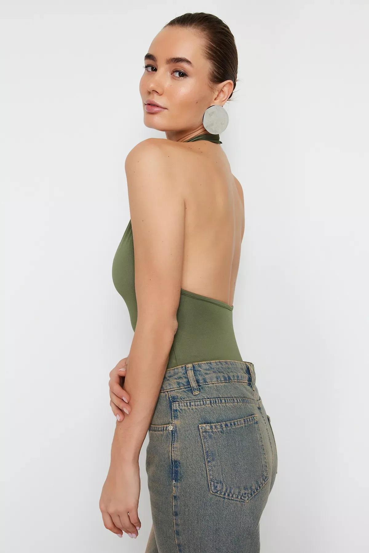 High Neck Knitted Bodysuit, , large image number 2