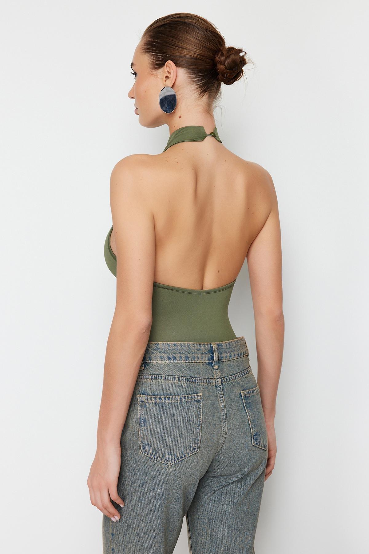 High Neck Knitted Bodysuit, , large image number 4