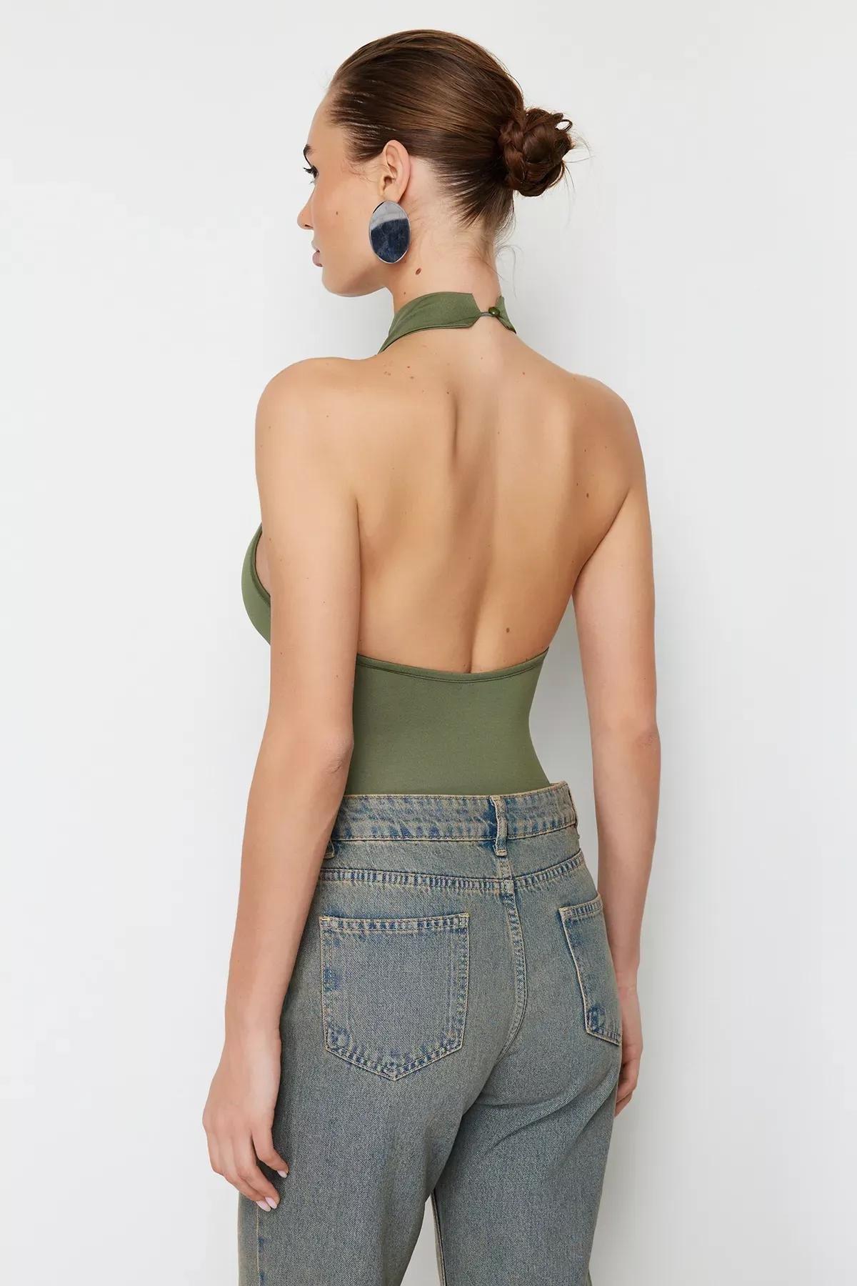 High Neck Knitted Bodysuit, , large image number 4