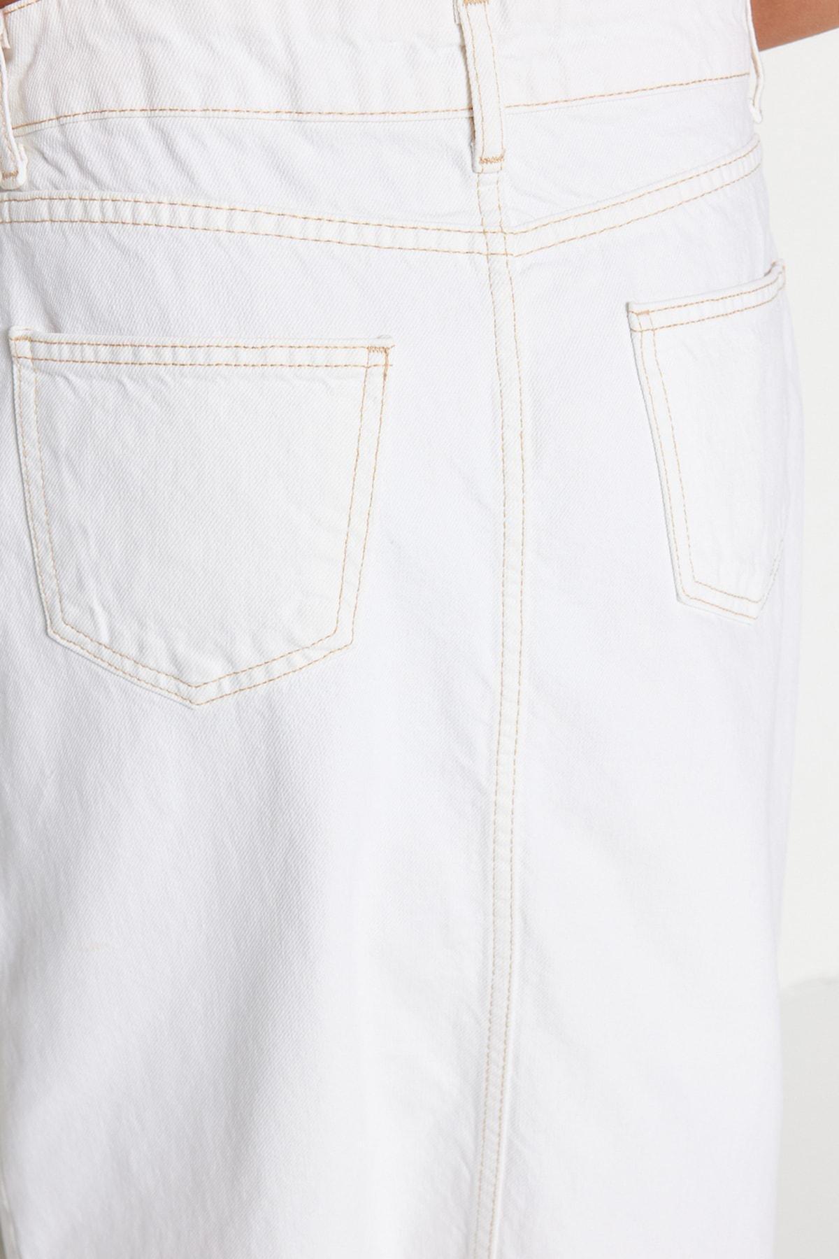 White A-Line Maxi Skirt, , large image number 6