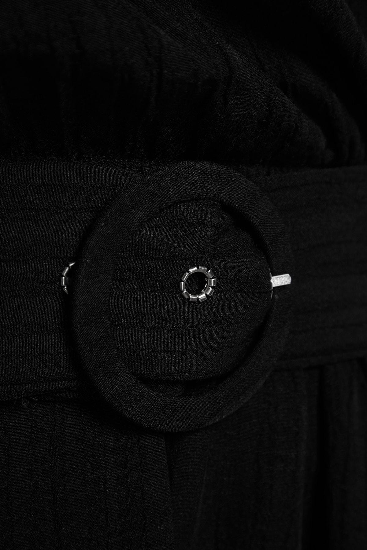 Black Cache-Coeur Plus Size Skater Dress, , large image number 6