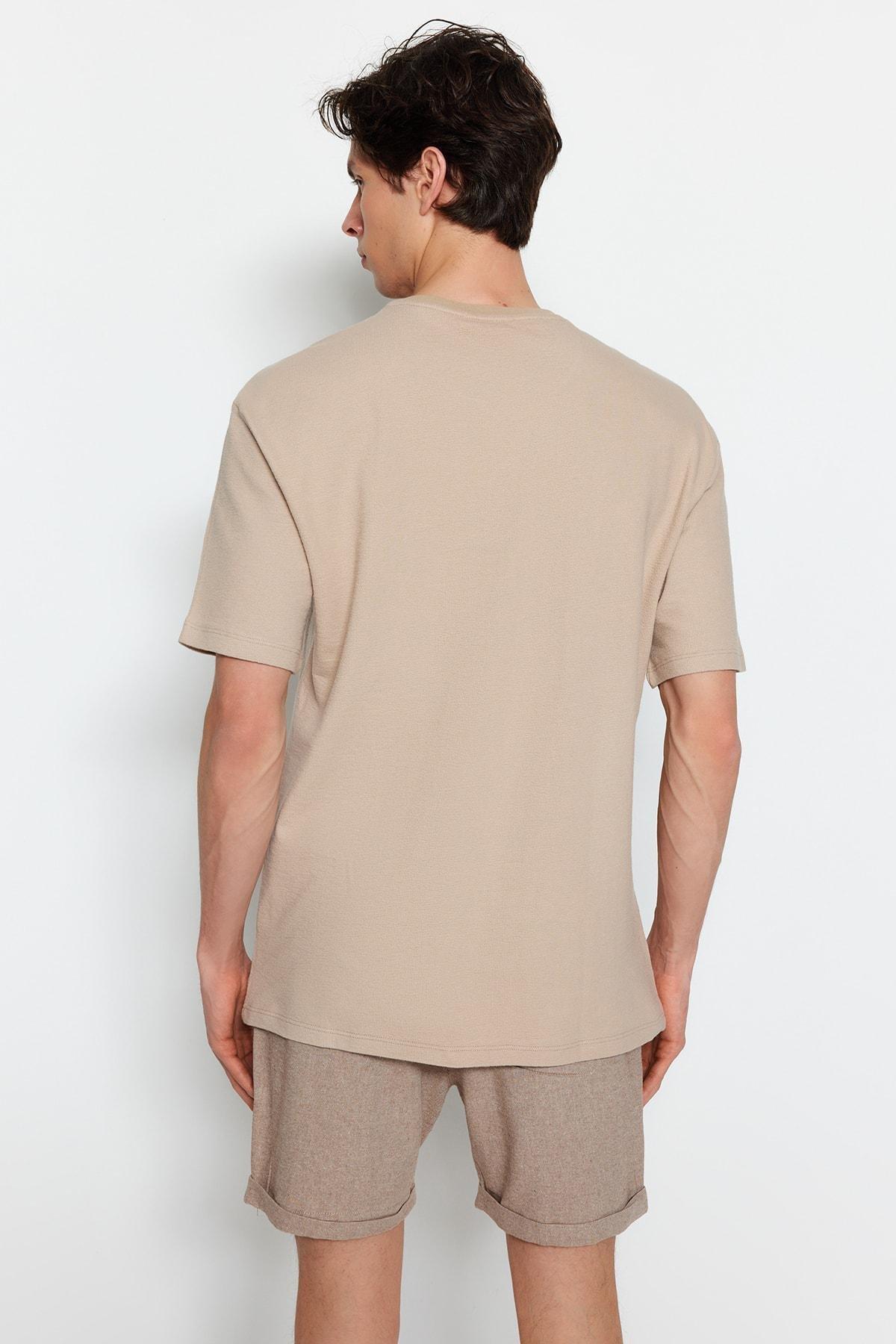 Brown Printed Relaxed T-Shirt, , large image number 6