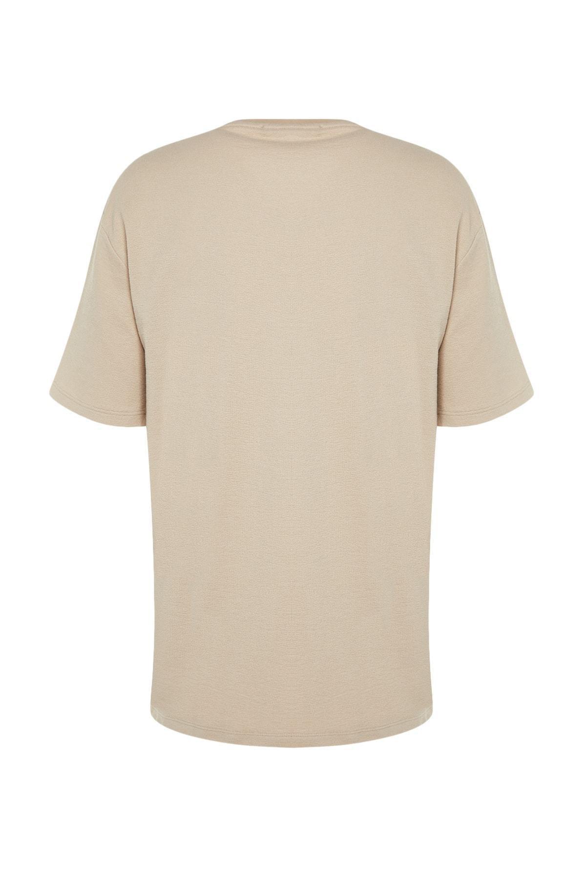 Brown Printed Relaxed T-Shirt, , large image number 9