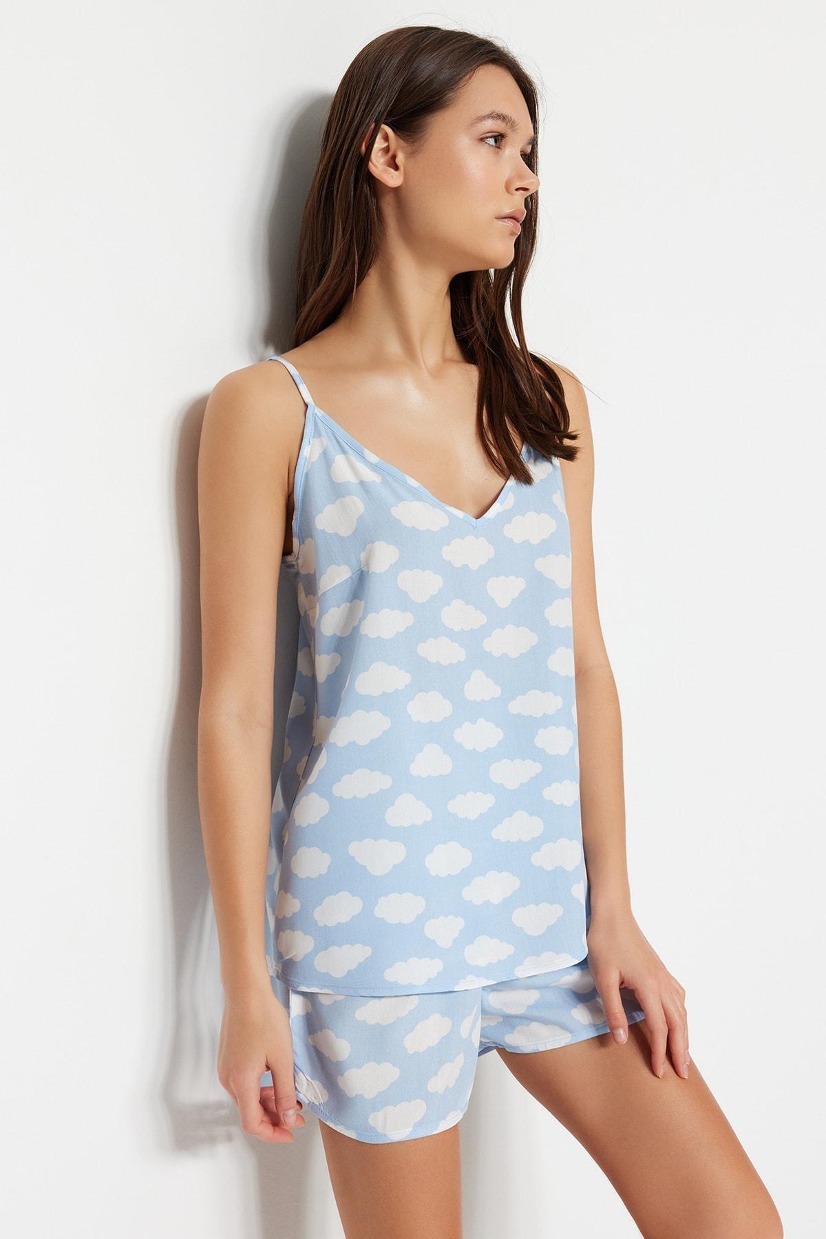 Blue Graphic Pyjamas Set, , large image number 4