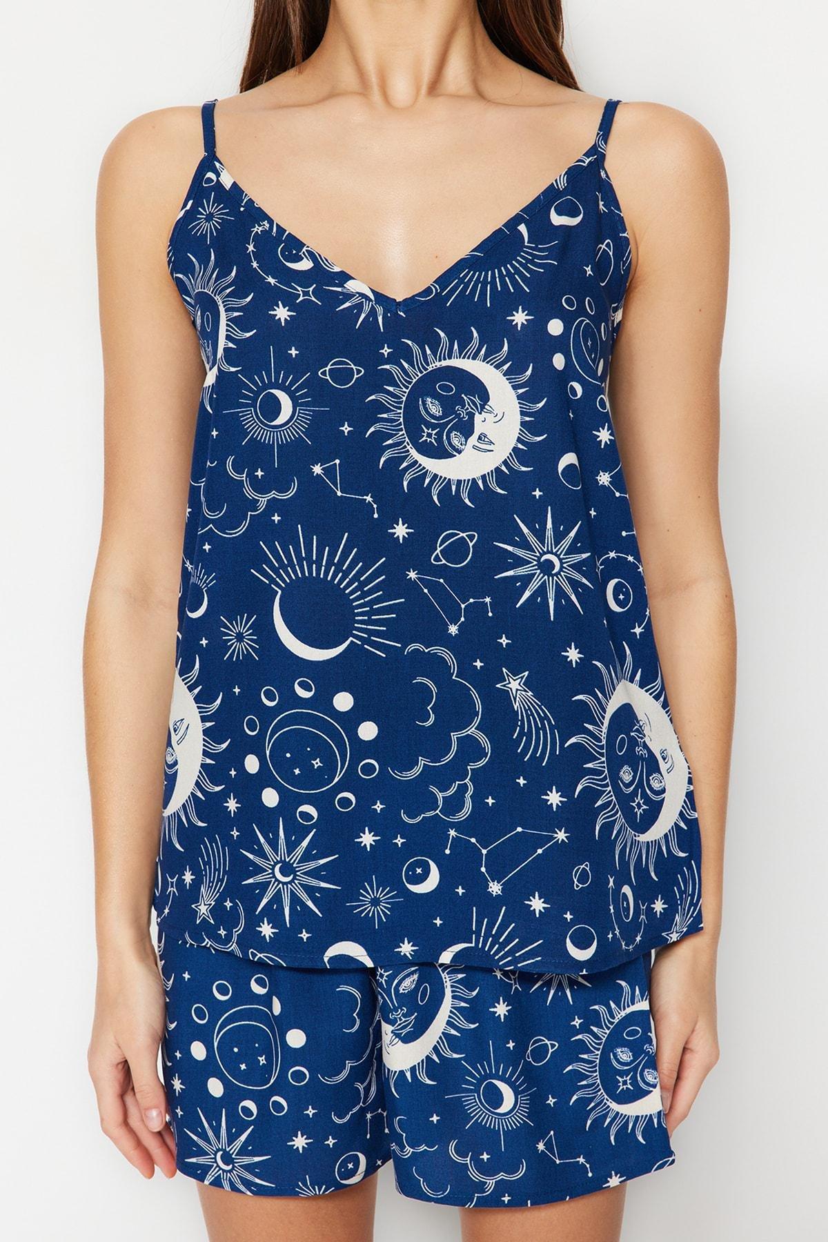 Blue Graphic Pyjamas Set, , large image number 5