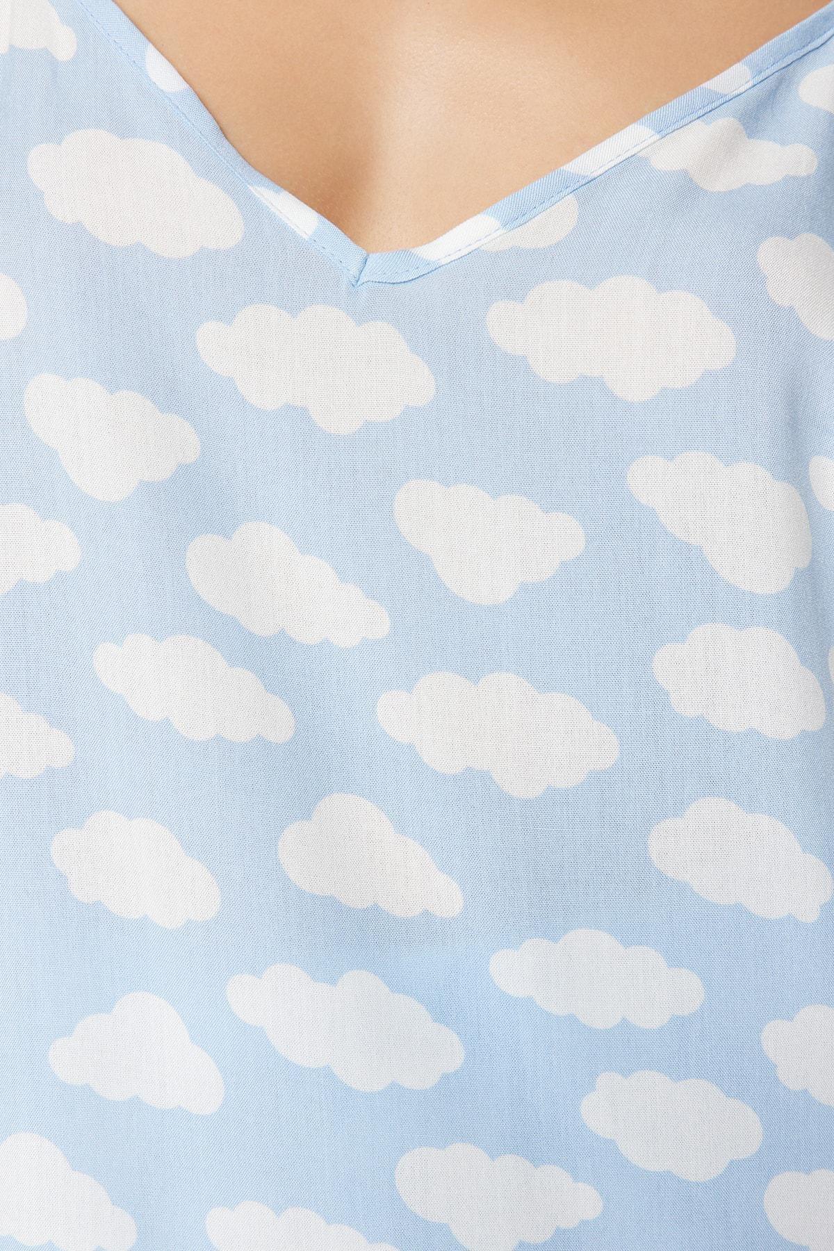 Blue Graphic Pyjamas Set, , large image number 6