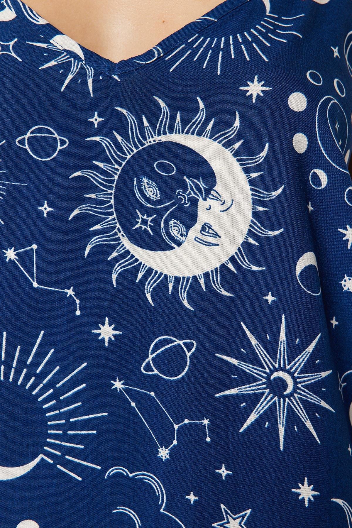 Blue Graphic Pyjamas Set, , large image number 7