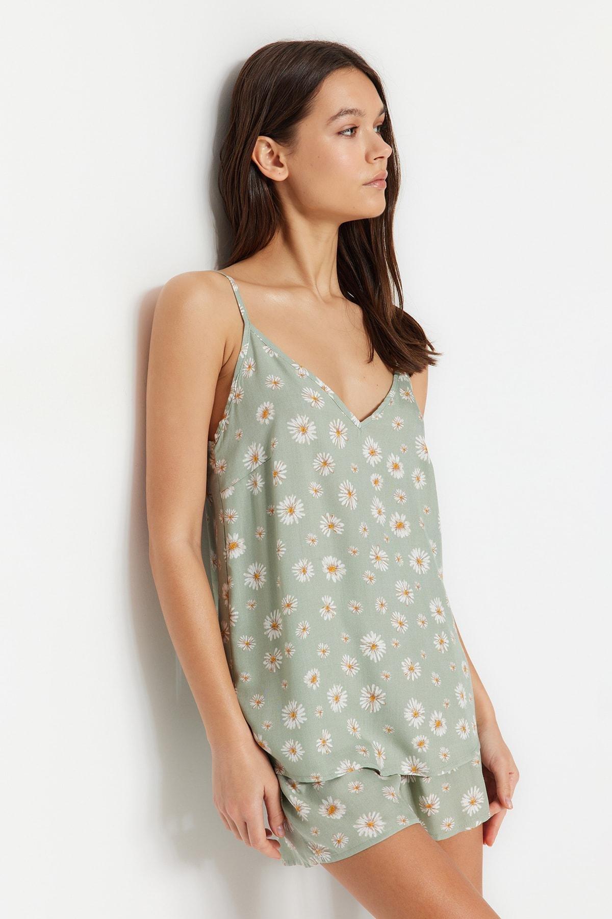 Green Graphic Pyjamas Set, , large image number 1