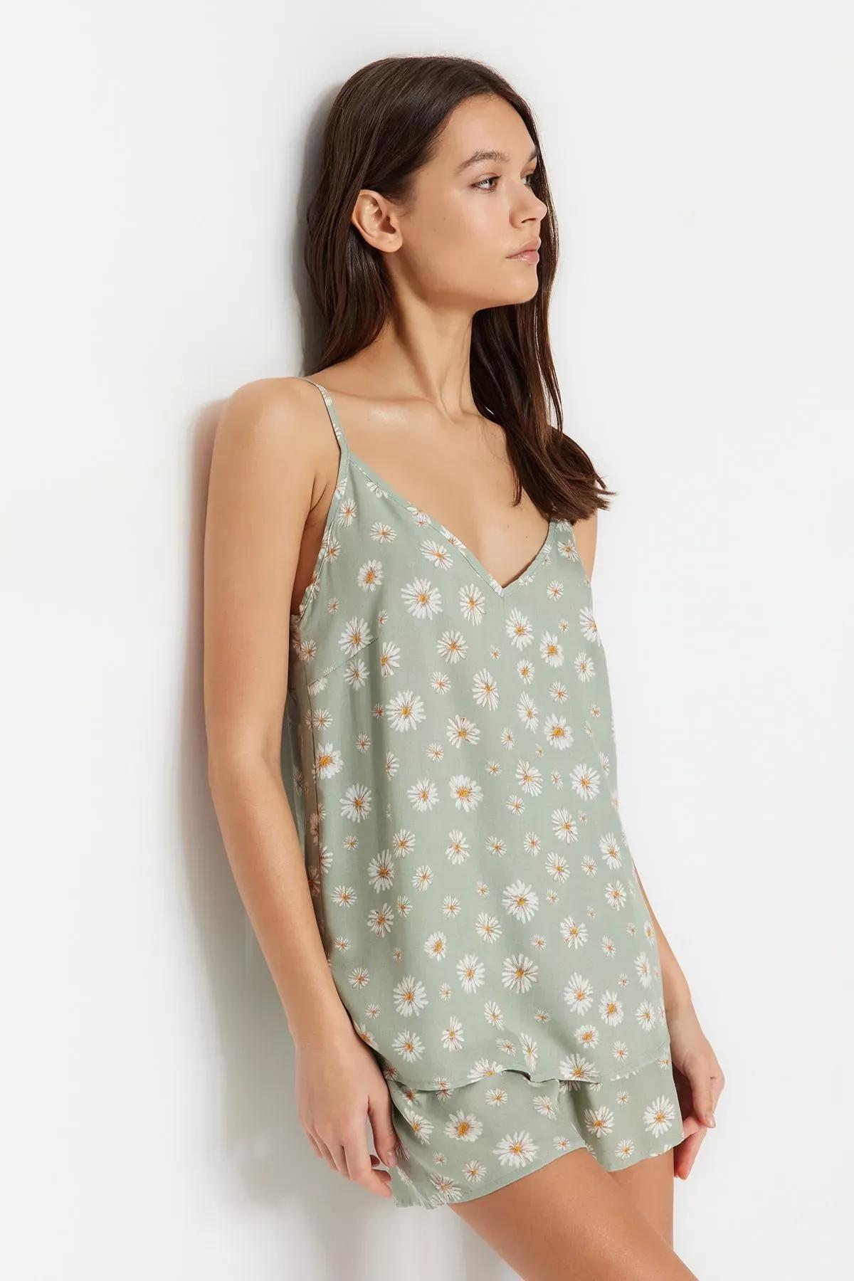 Green Graphic Pyjamas Set, Green, large image number 1