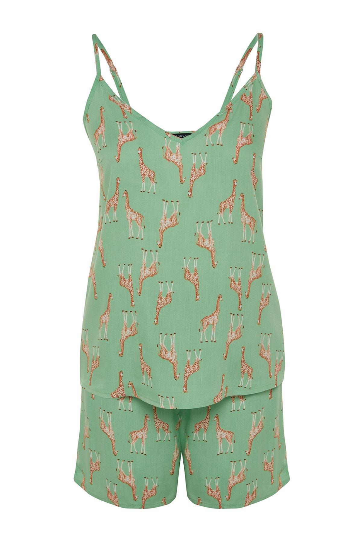 Green Graphic Pyjamas Set, , large image number 11