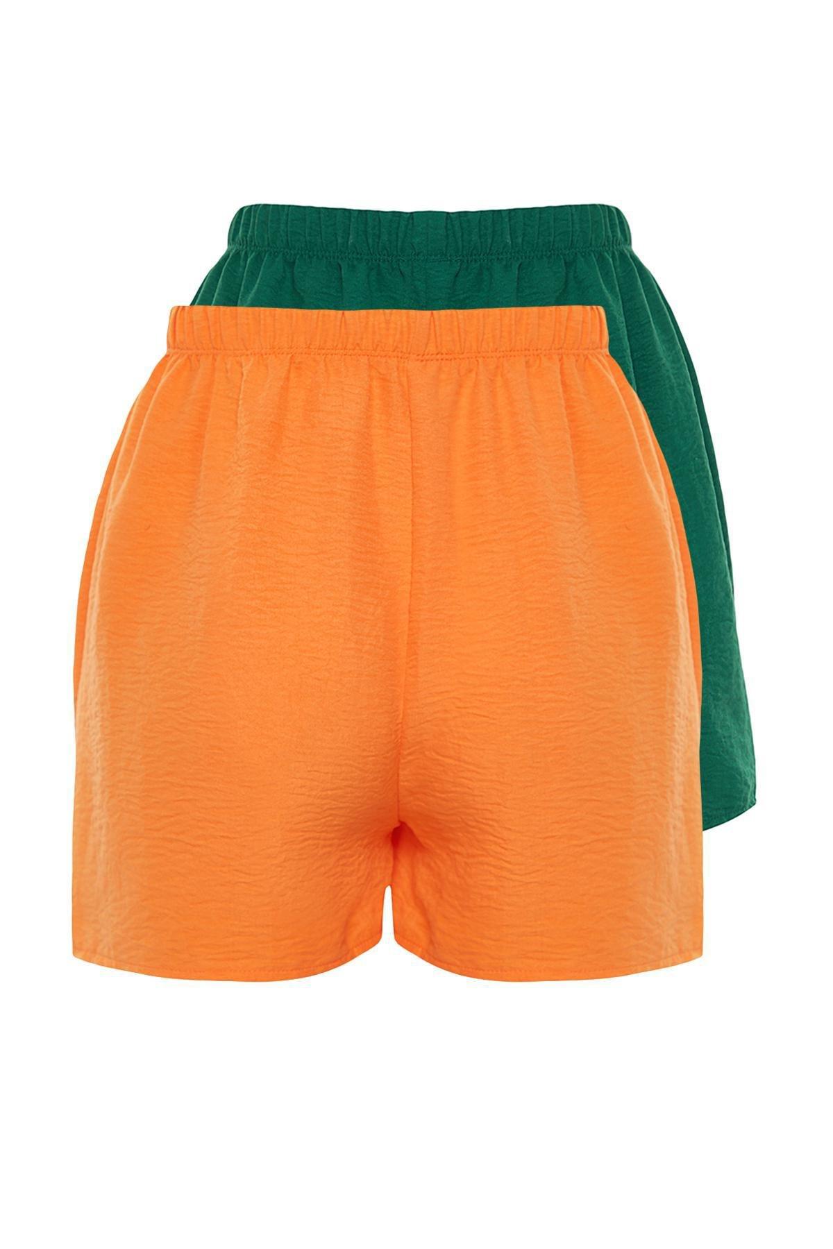 Multicolour Viscose Woven Shorts, Set Of 2, , large image number 5