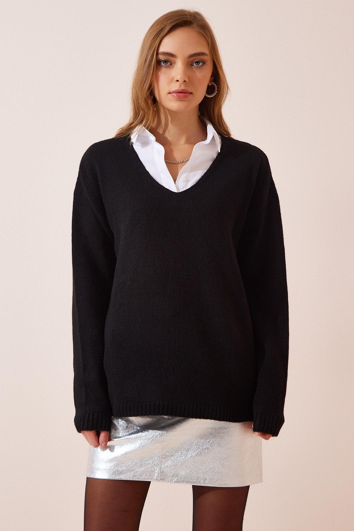 Black Plain Oversized Hoodie, BLACK, large image number 0