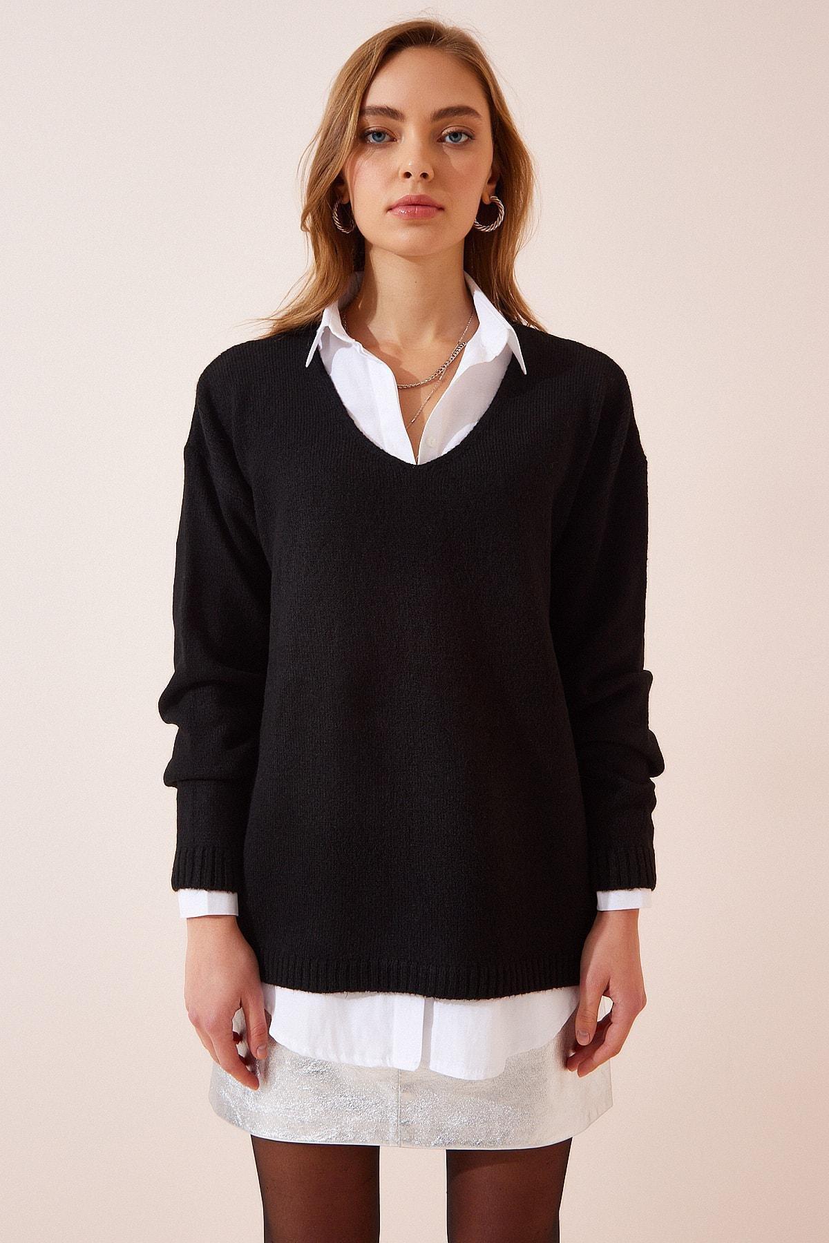 Black Plain Oversized Hoodie, BLACK, large image number 1