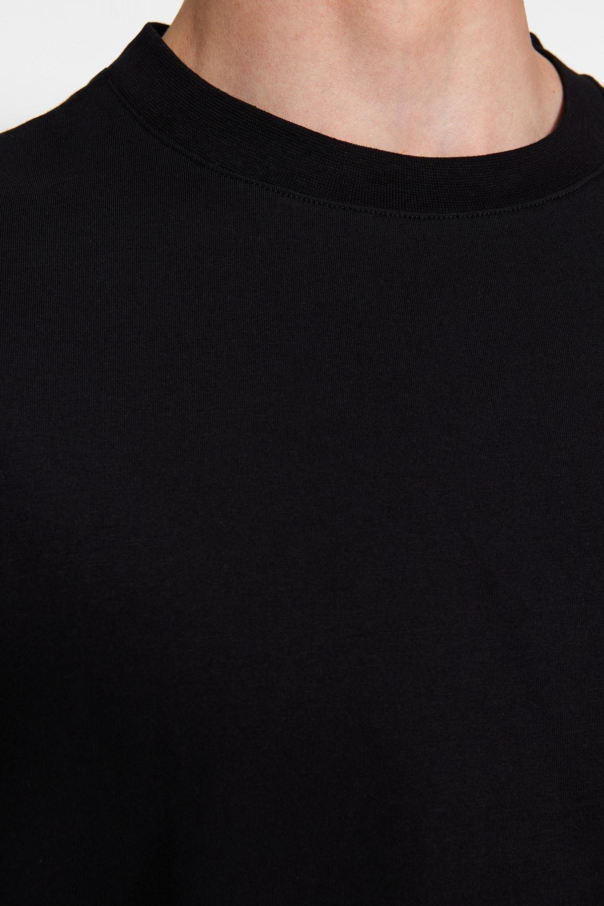 Black Printed Oversize T-Shirt, , large image number 3