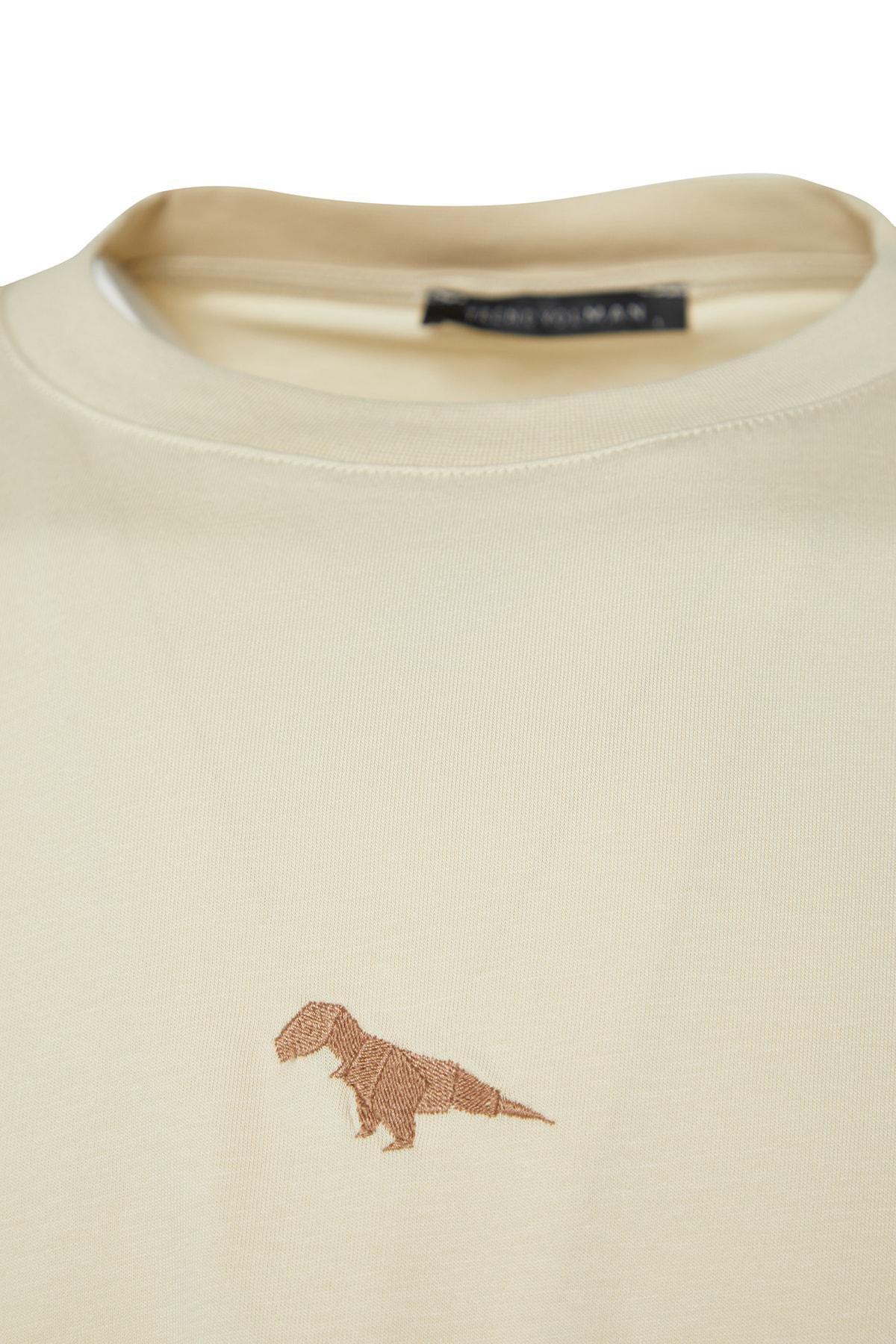 Grey Oversize Crew Neck T-Shirt, , large image number 6
