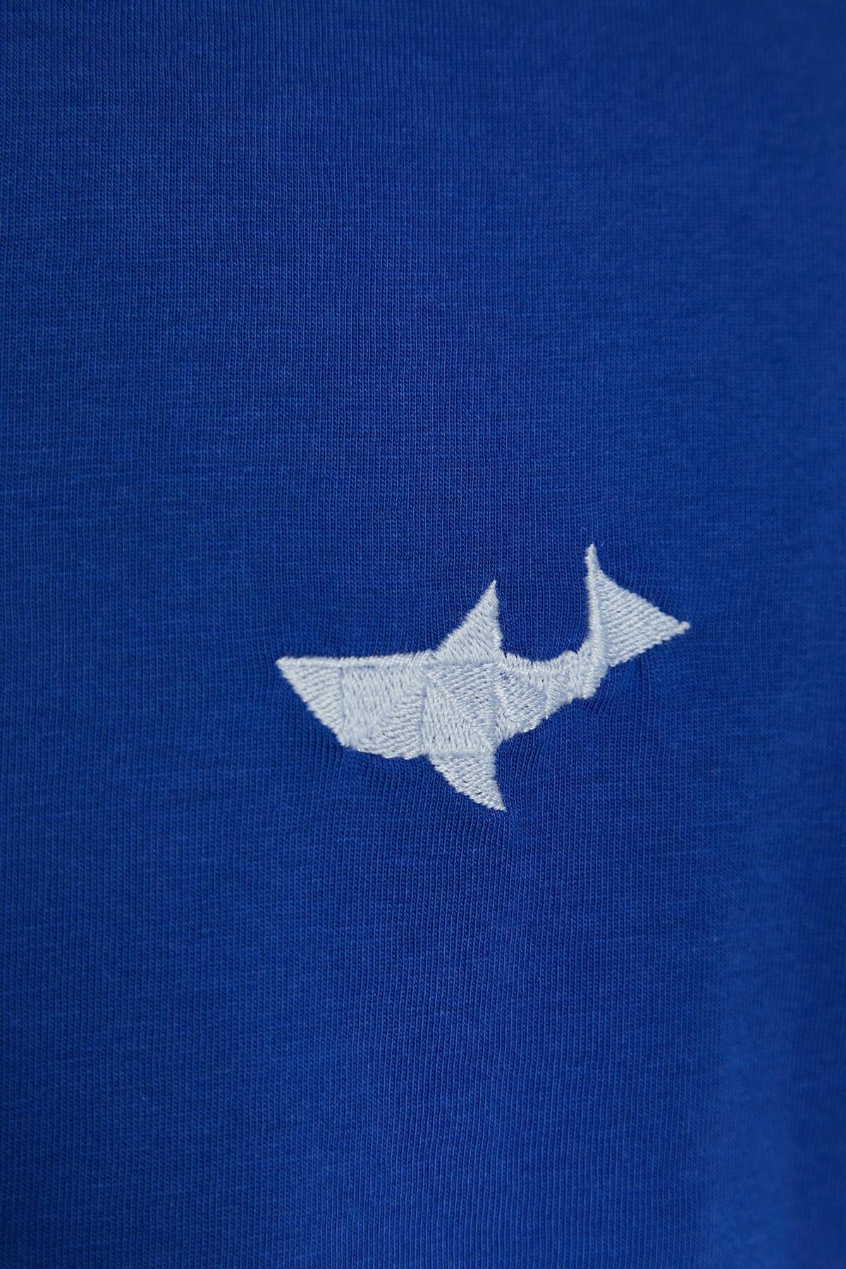 Navy Oversize Crew Neck T-Shirt, , large image number 5