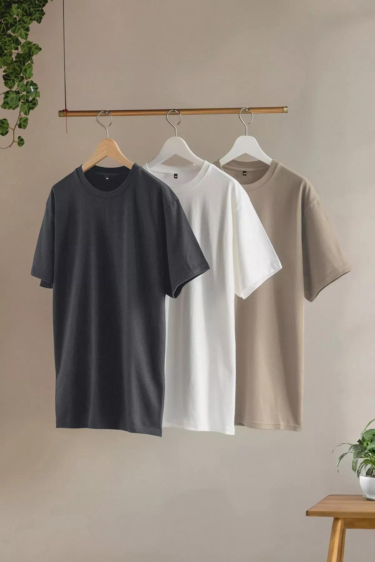 Multicolour Slim Fit T-Shirt, Set Of 3, C101_2459, medium