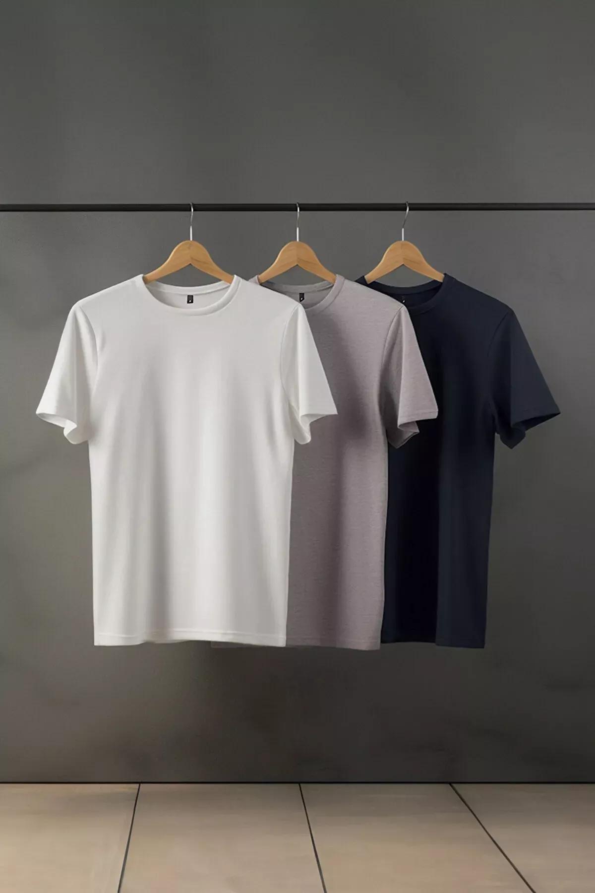 Multicolour Slim Fit T-Shirt, Set Of 3, C101_2459, large image number 3