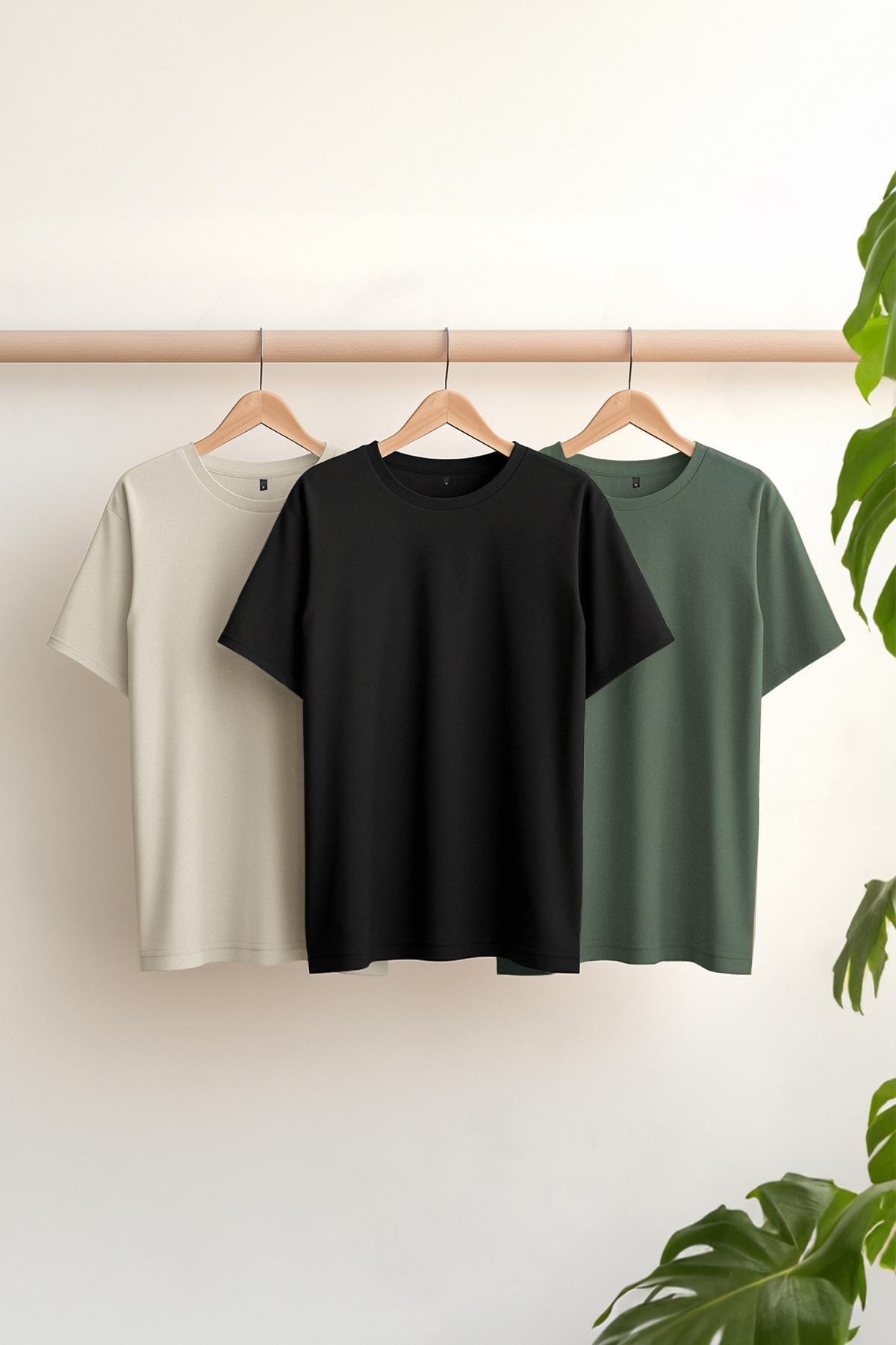 Multicolour Slim Fit T-Shirt, Set Of 3, , large image number 0