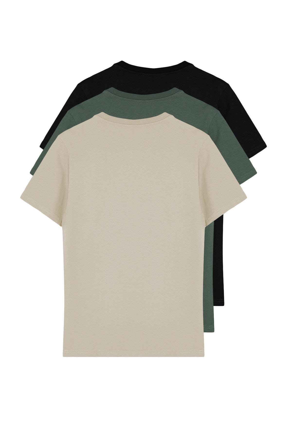 Multicolour Slim Fit T-Shirt, Set Of 3, , large image number 2