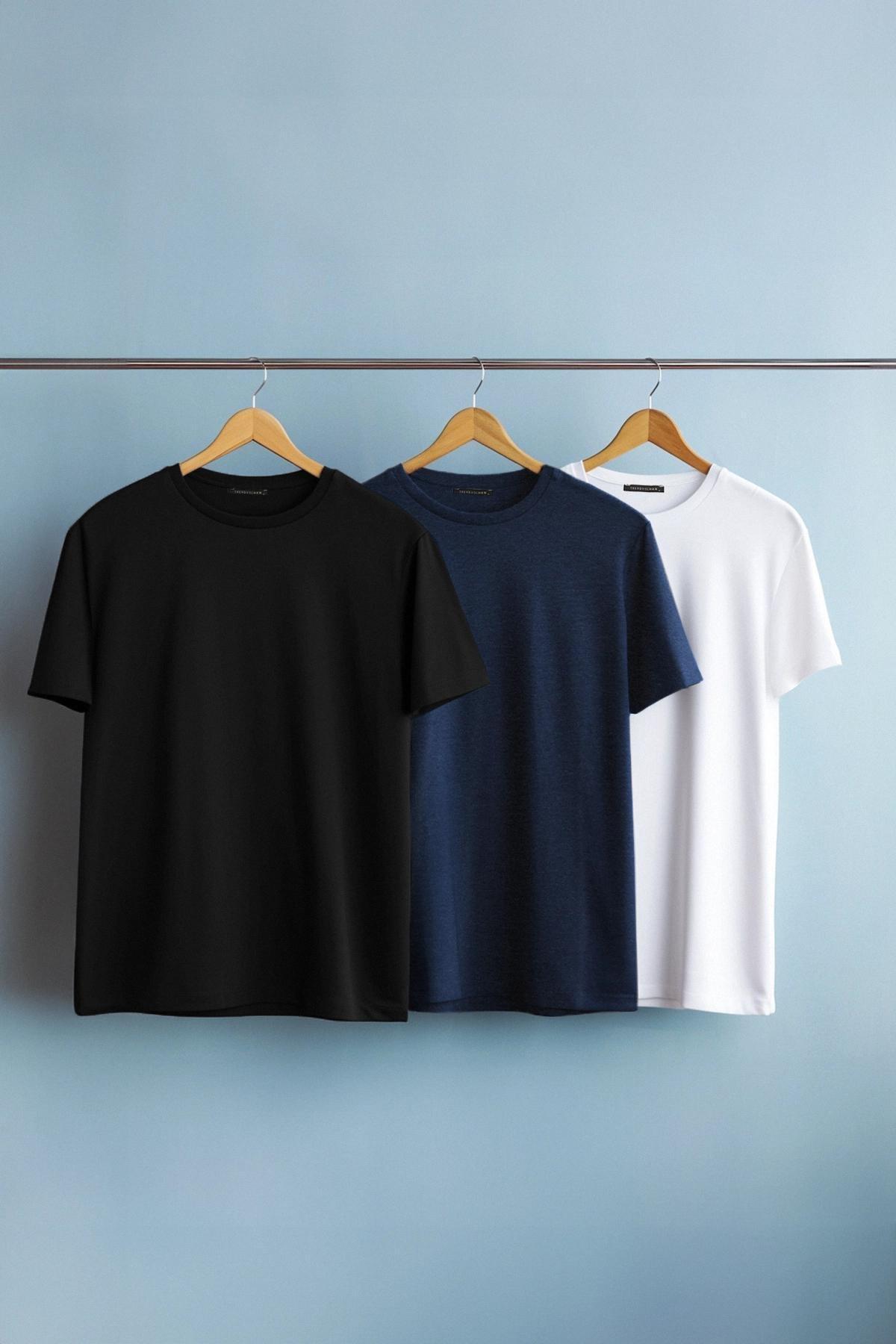 Multicolour Slim T-shirt, Set Of 3, , large image number 0