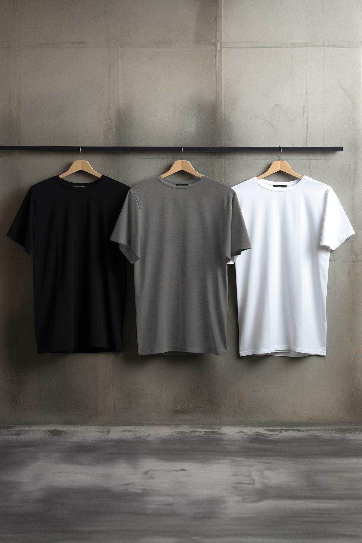 Multicolour Slim T-shirt, Set Of 3, , large image number 1