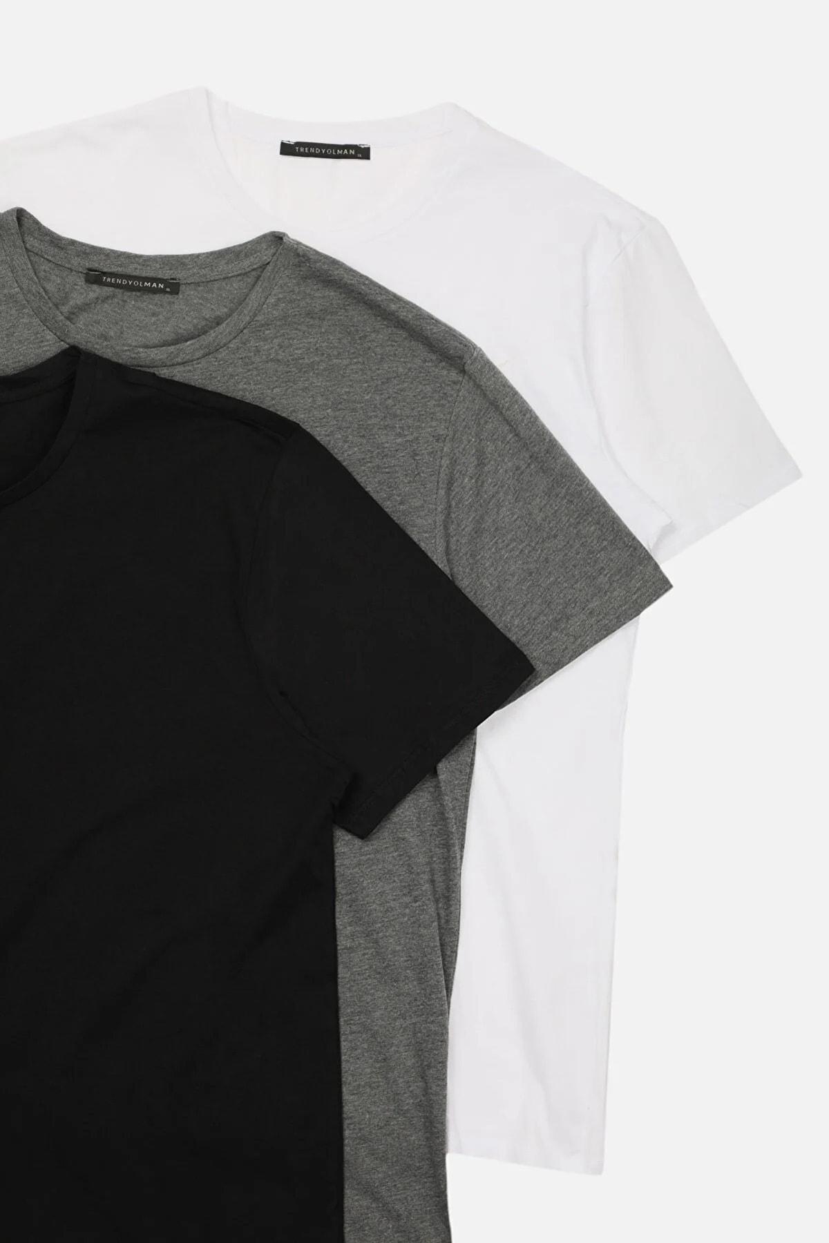 Multicolour Slim T-shirt, Set Of 3, , large image number 2