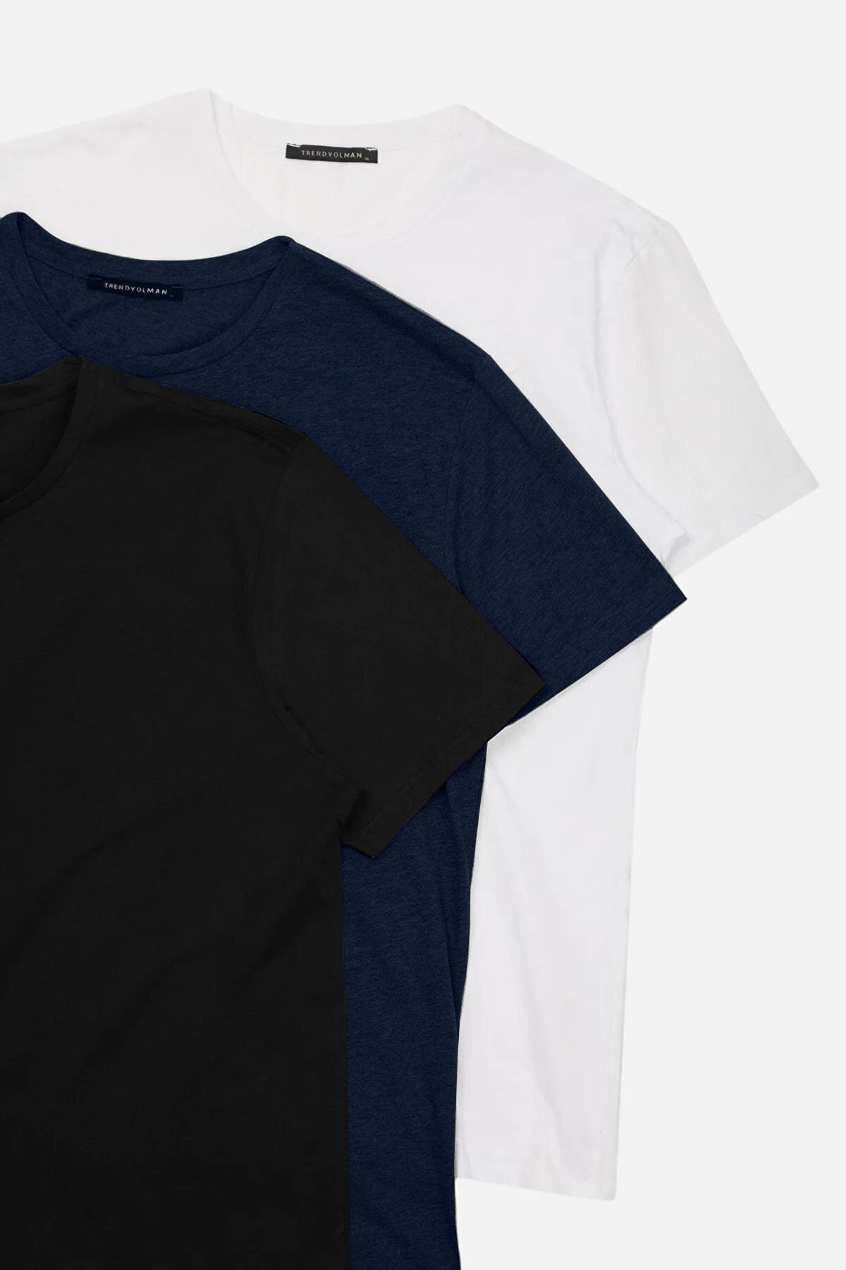 Multicolour Slim T-shirt, Set Of 3, , large image number 3