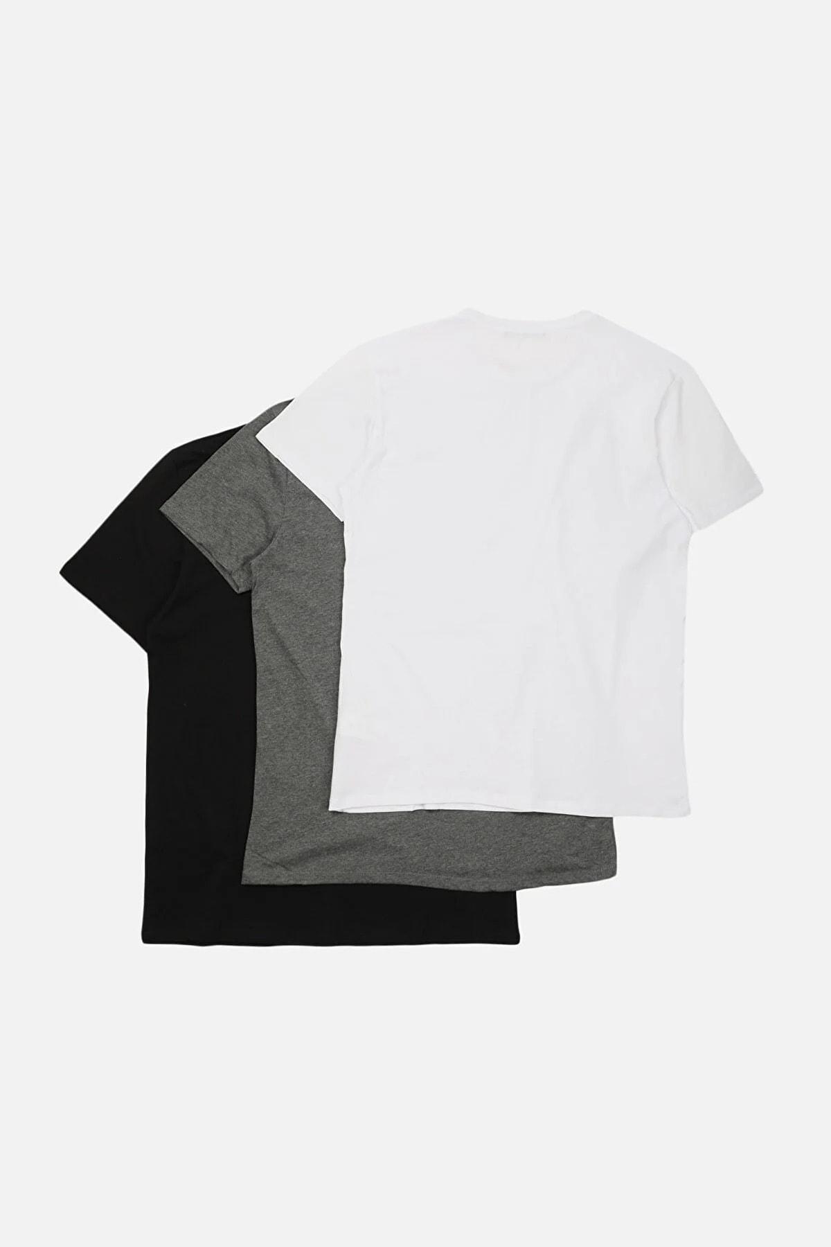 Multicolour Slim T-shirt, Set Of 3, , large image number 5