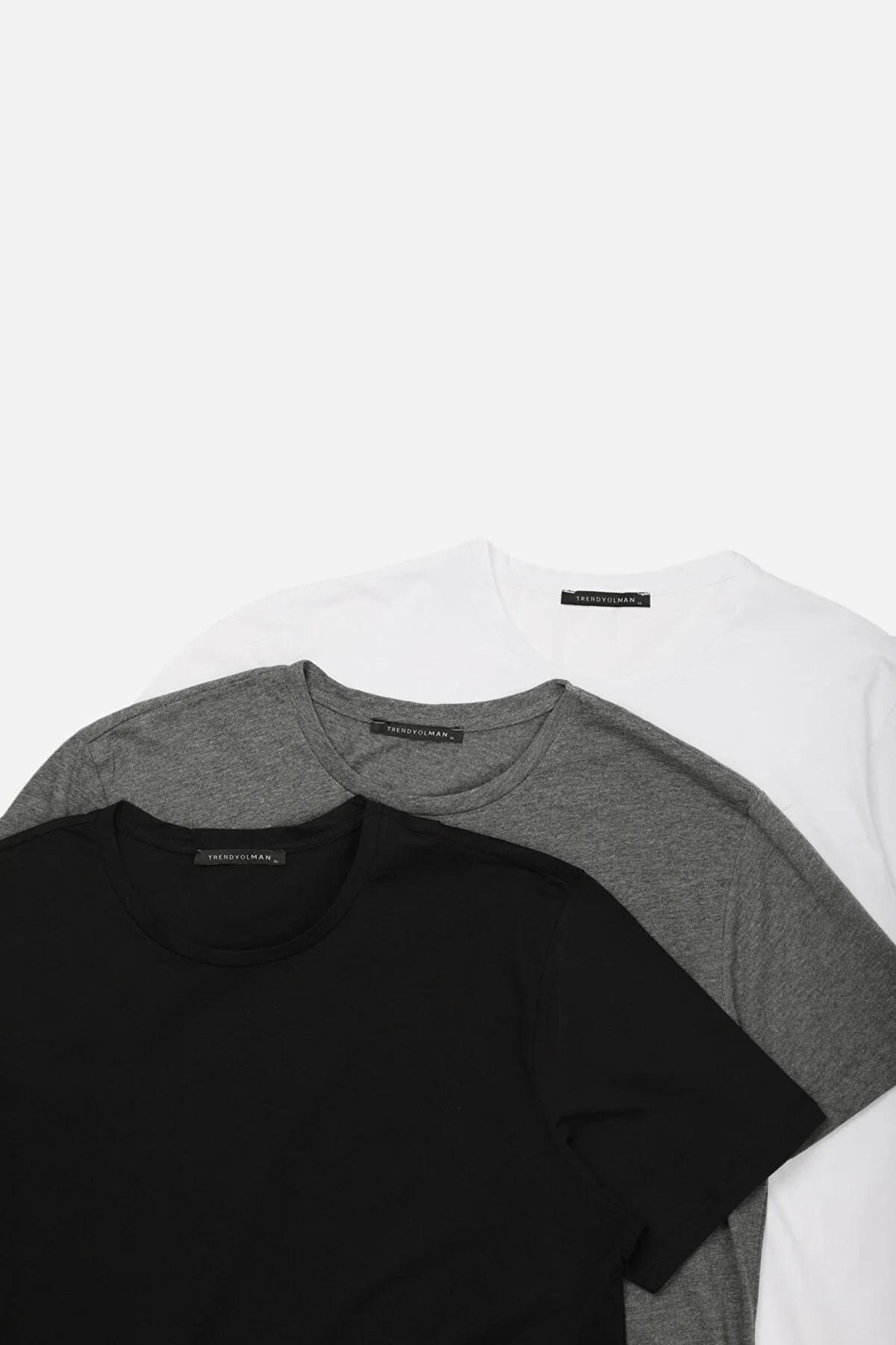Multicolour Slim T-shirt, Set Of 3, , large image number 9