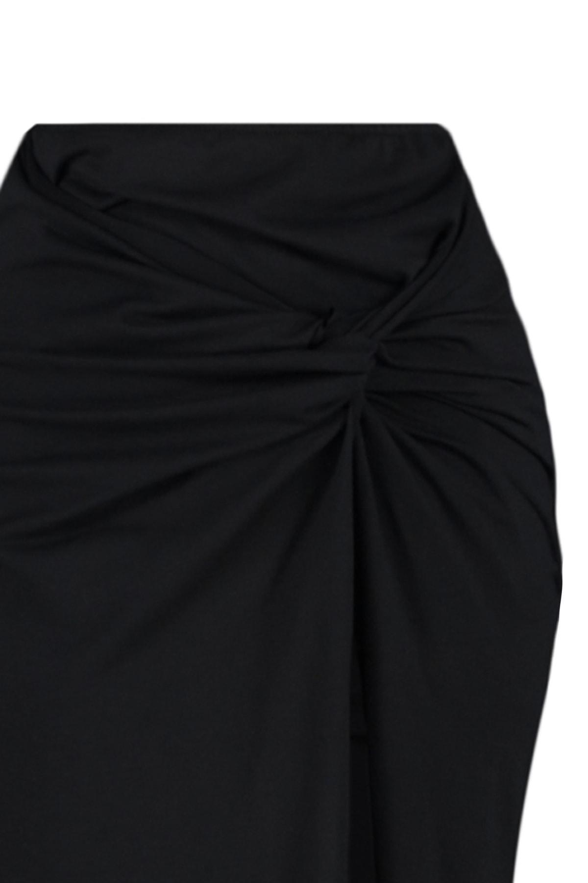 Trendyol - Black Fringes Detailed Maxi Skirt