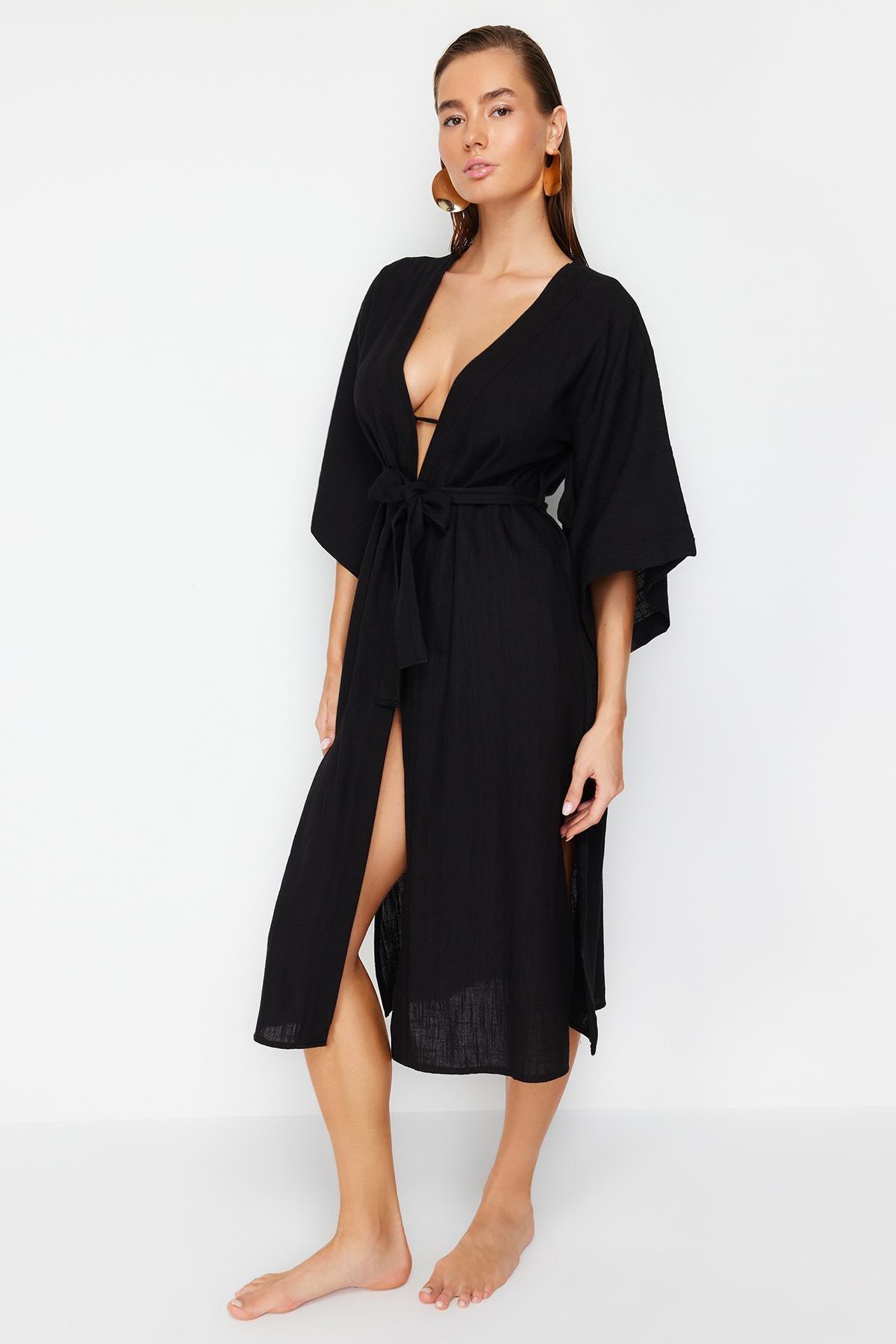 Black Women Kimono, , large image number 2