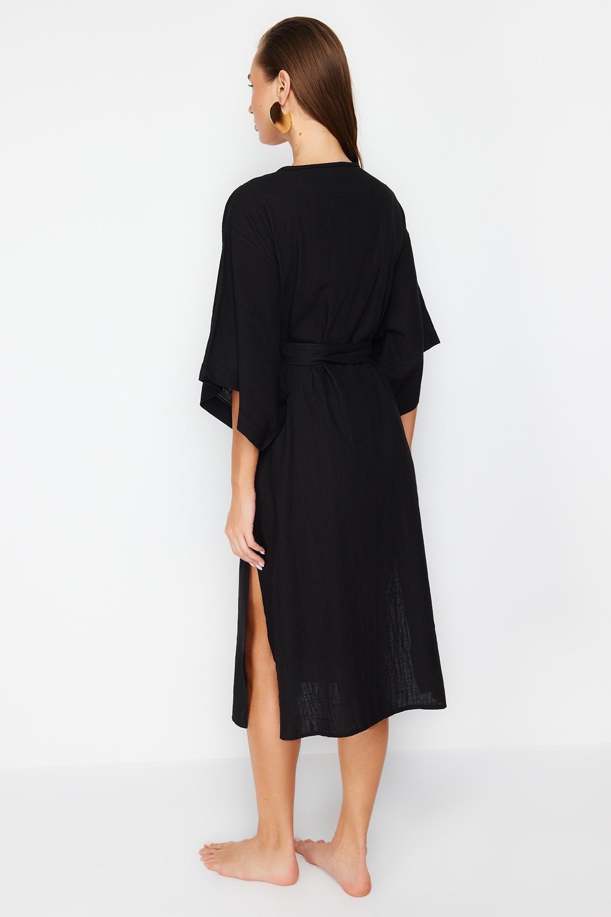 Black Women Kimono, , large image number 4