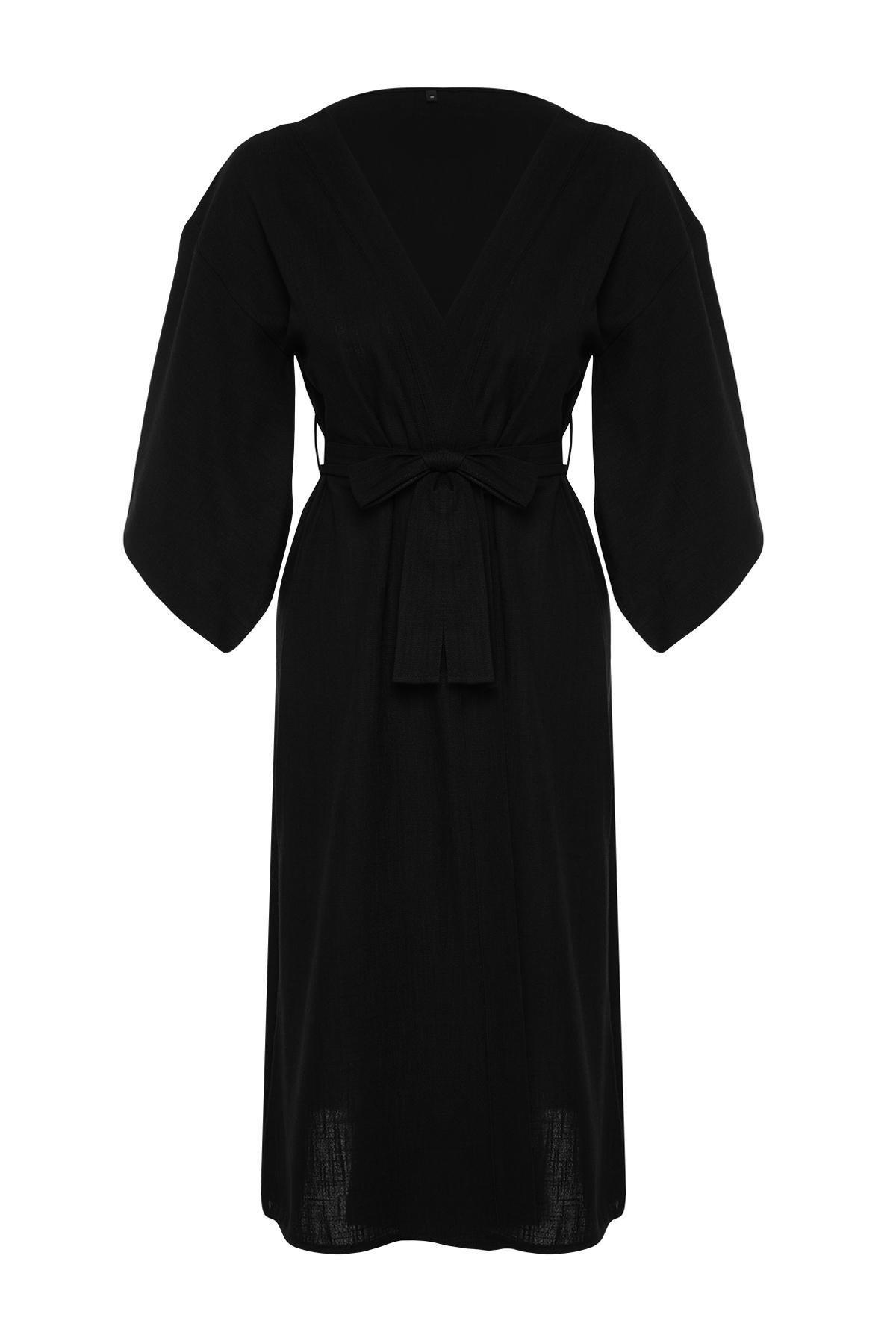 Black Women Kimono, , large image number 5