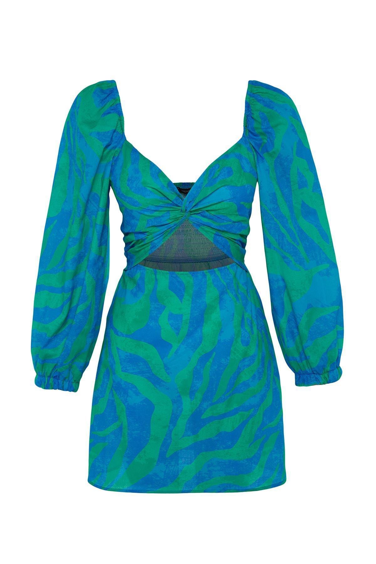 Multicolour Colour block Sweetheart Neckline Dress, , large image number 12