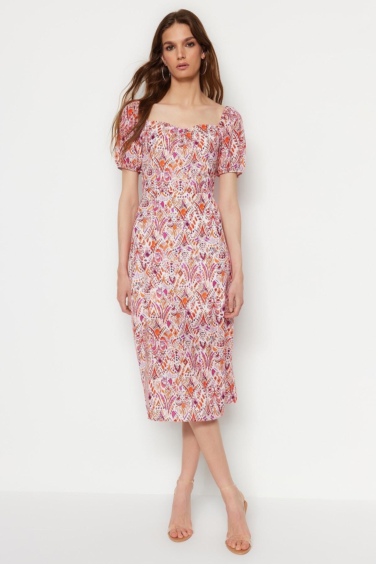 Pink A-Line Sweetheart Neckline Dress, , large image number 1