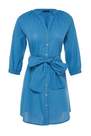 Trendyol - Blue V-Neck Shirt Dress