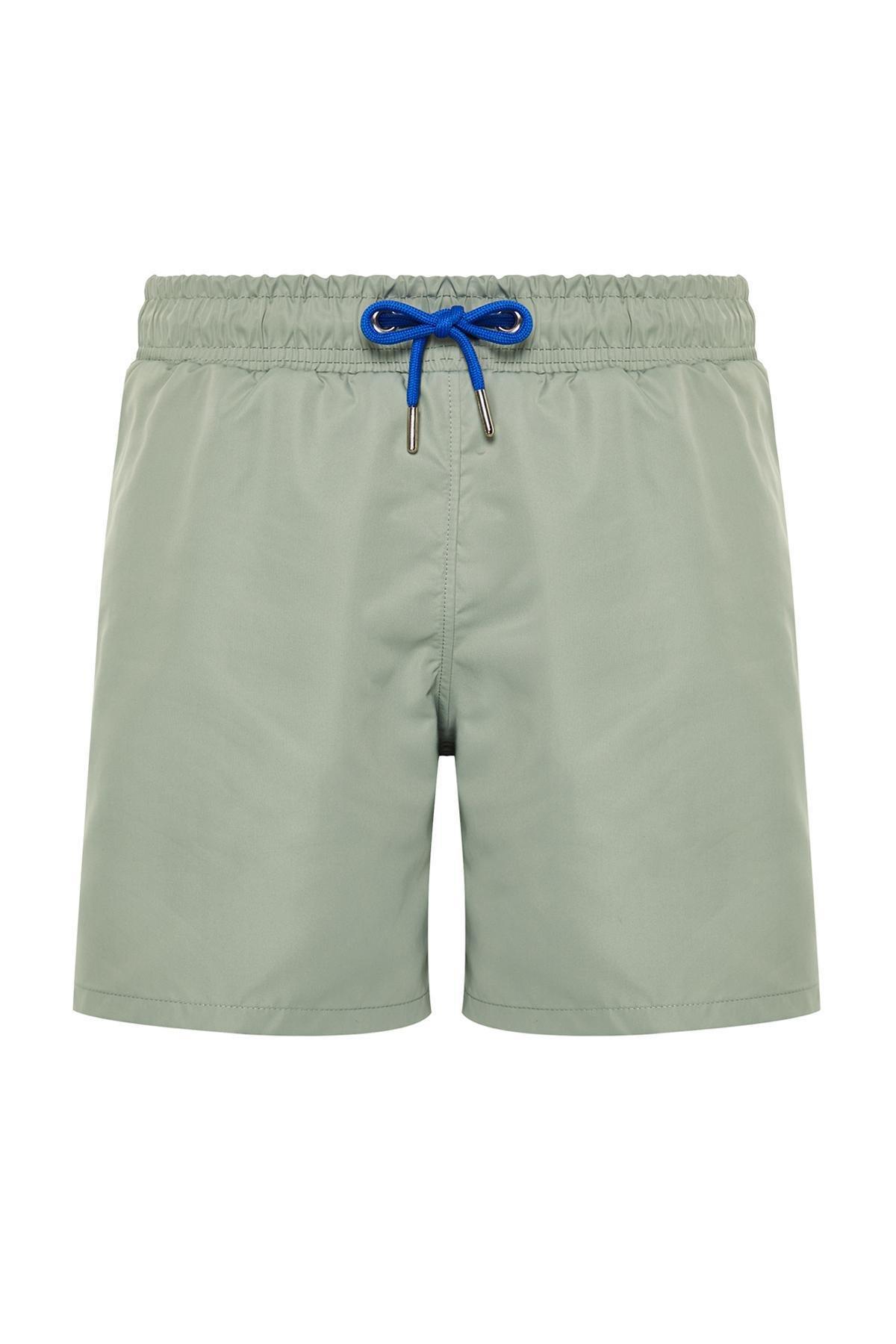 Grey Plain Swimwear Shorts, , large image number 5