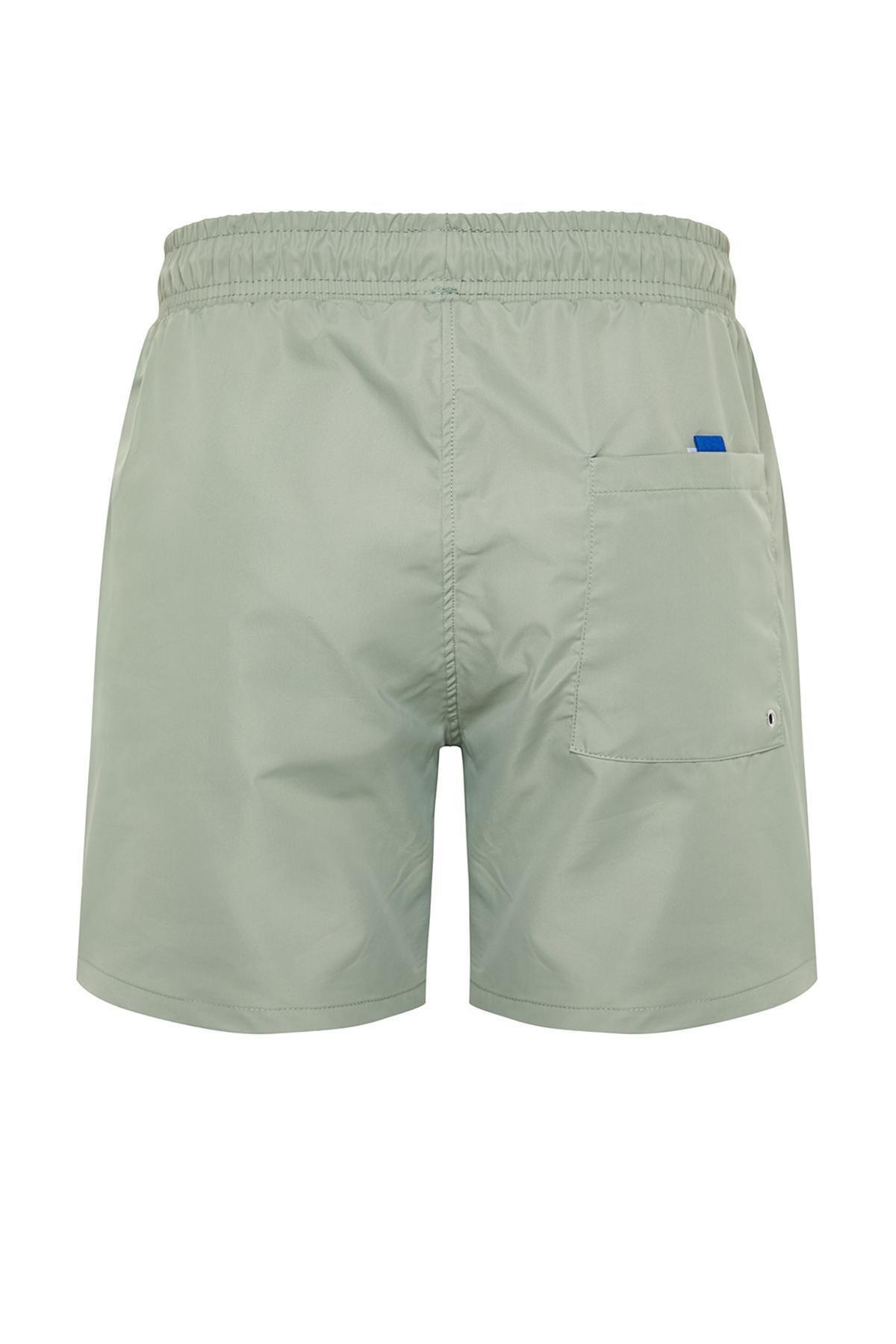 Grey Plain Swimwear Shorts, , large image number 7