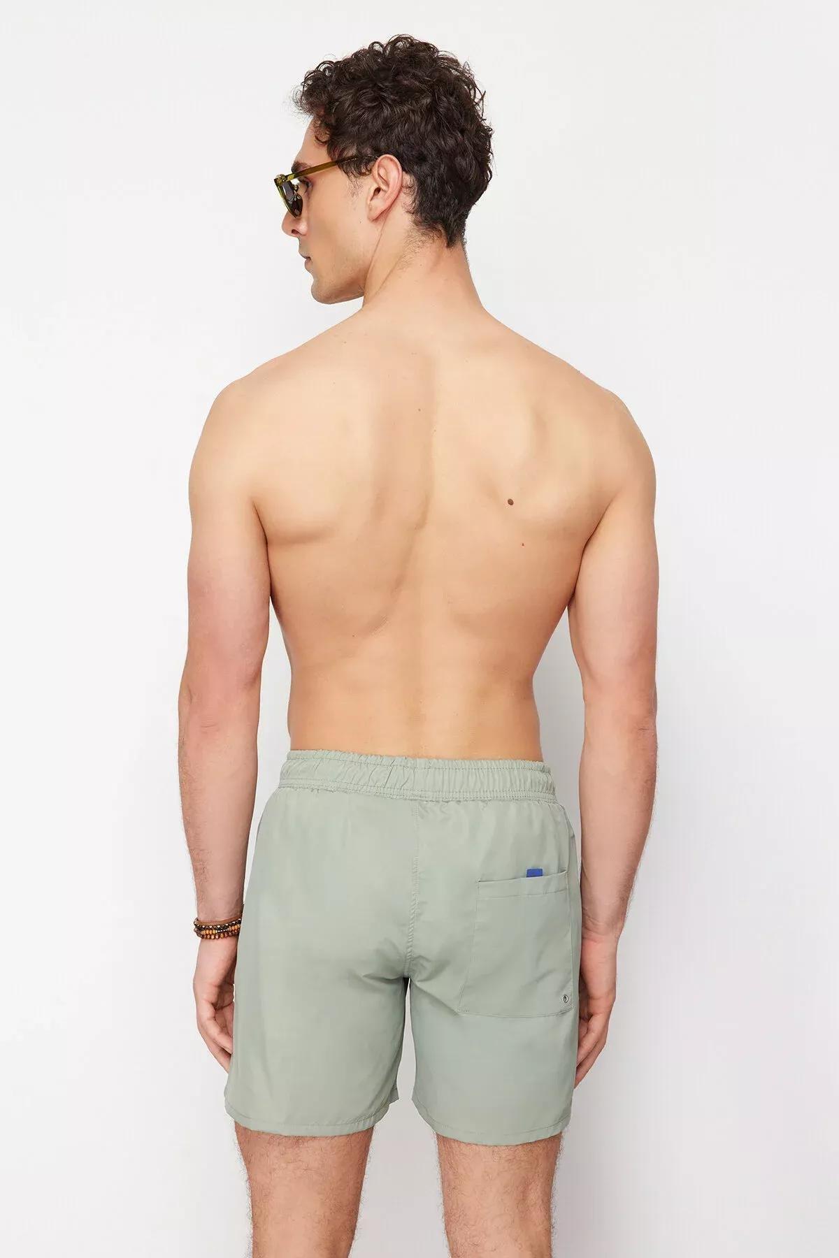 Grey Plain Swimwear Shorts, , large image number 9