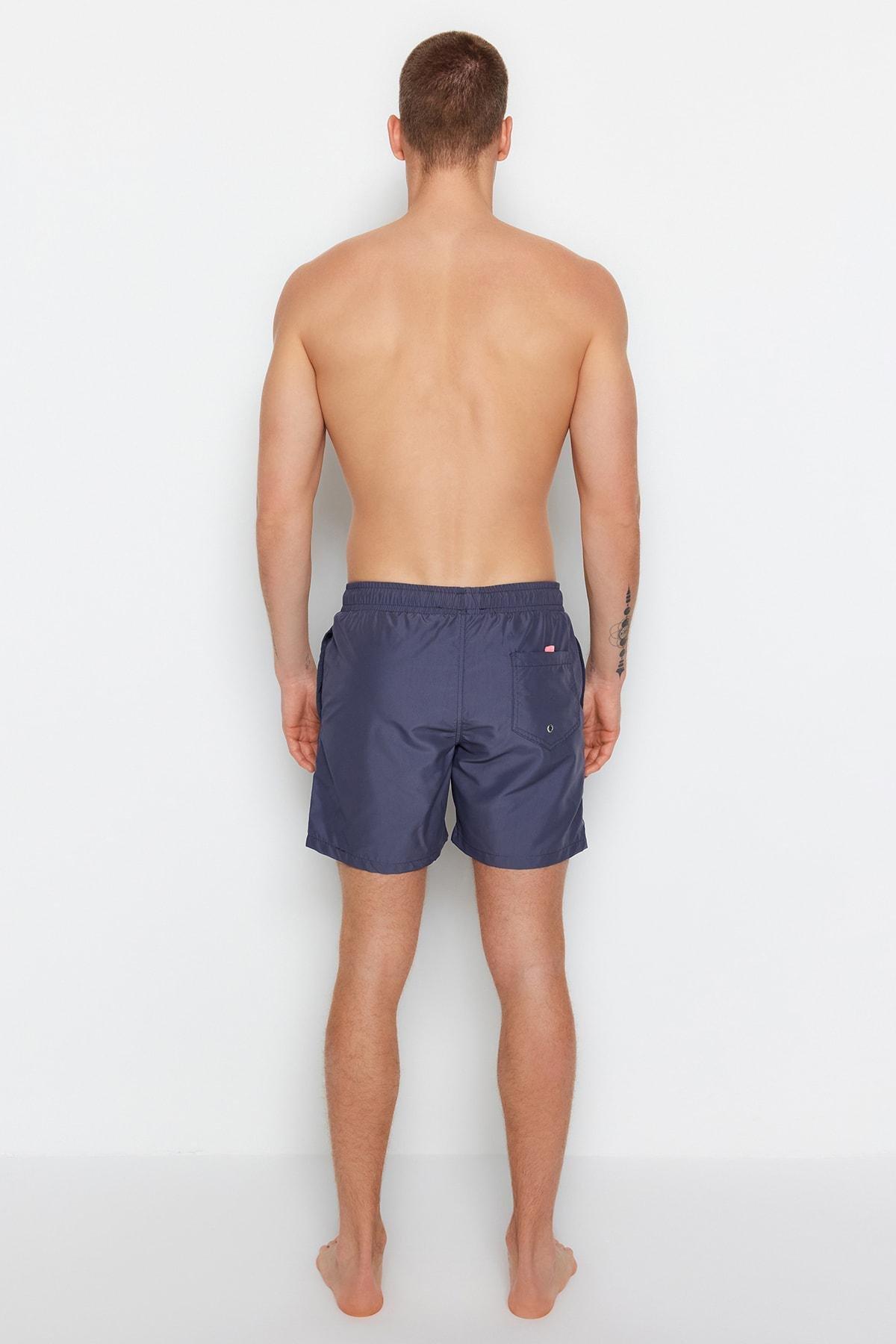 Trendyol - Grey Plain Swim Shorts