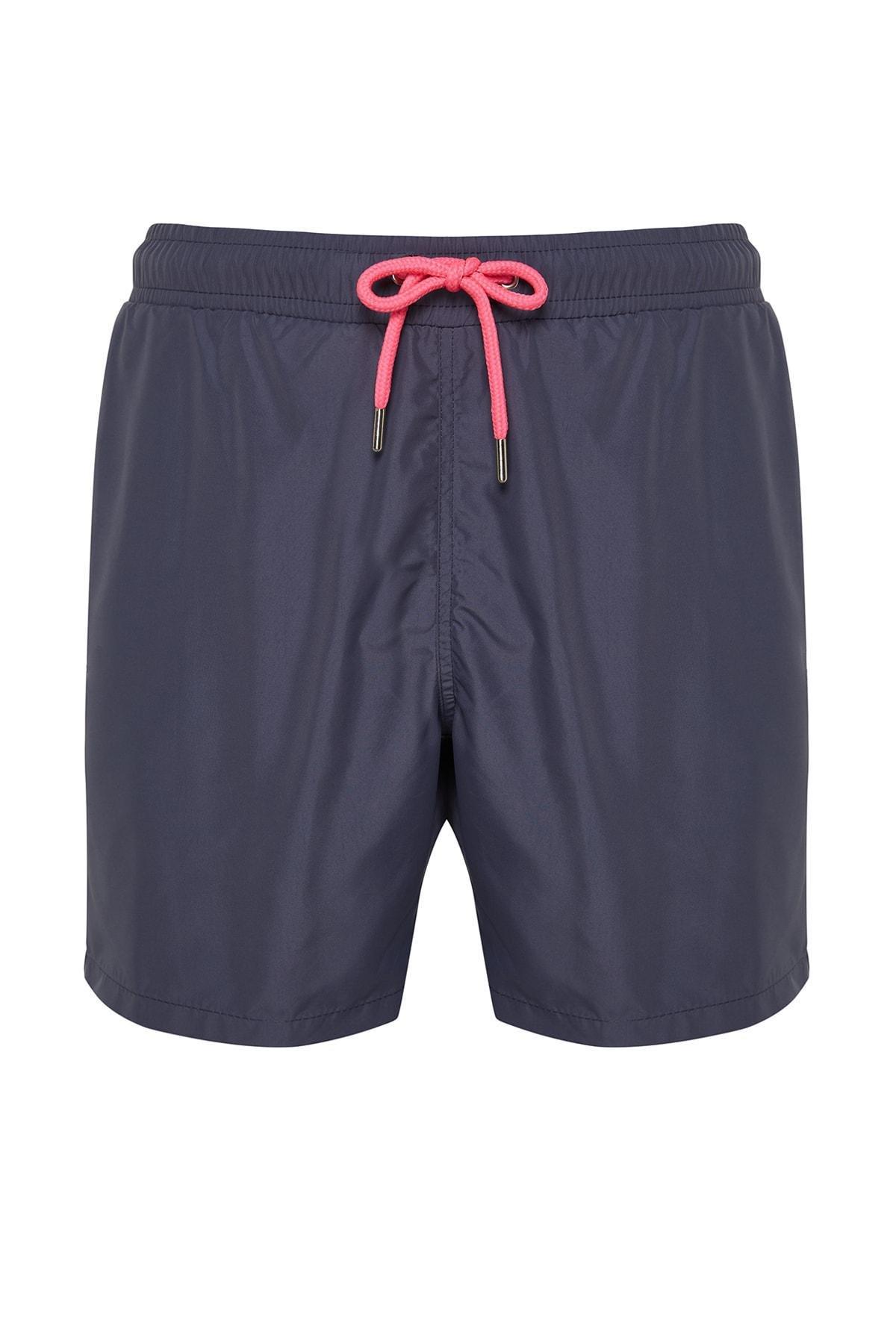 Trendyol - Grey Plain Swim Shorts