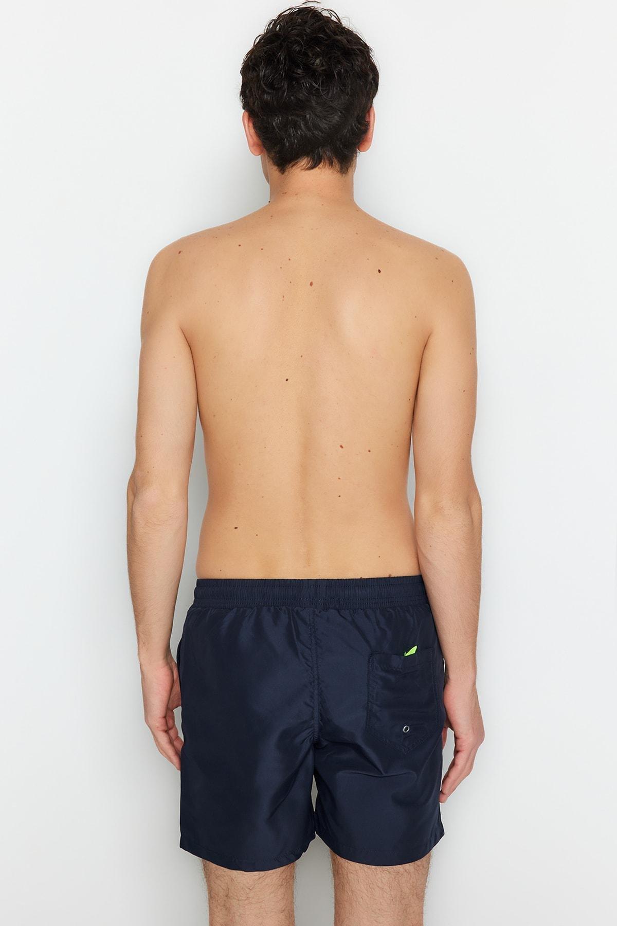 Blue Basic Standard Size Beach Shorts, , large image number 10