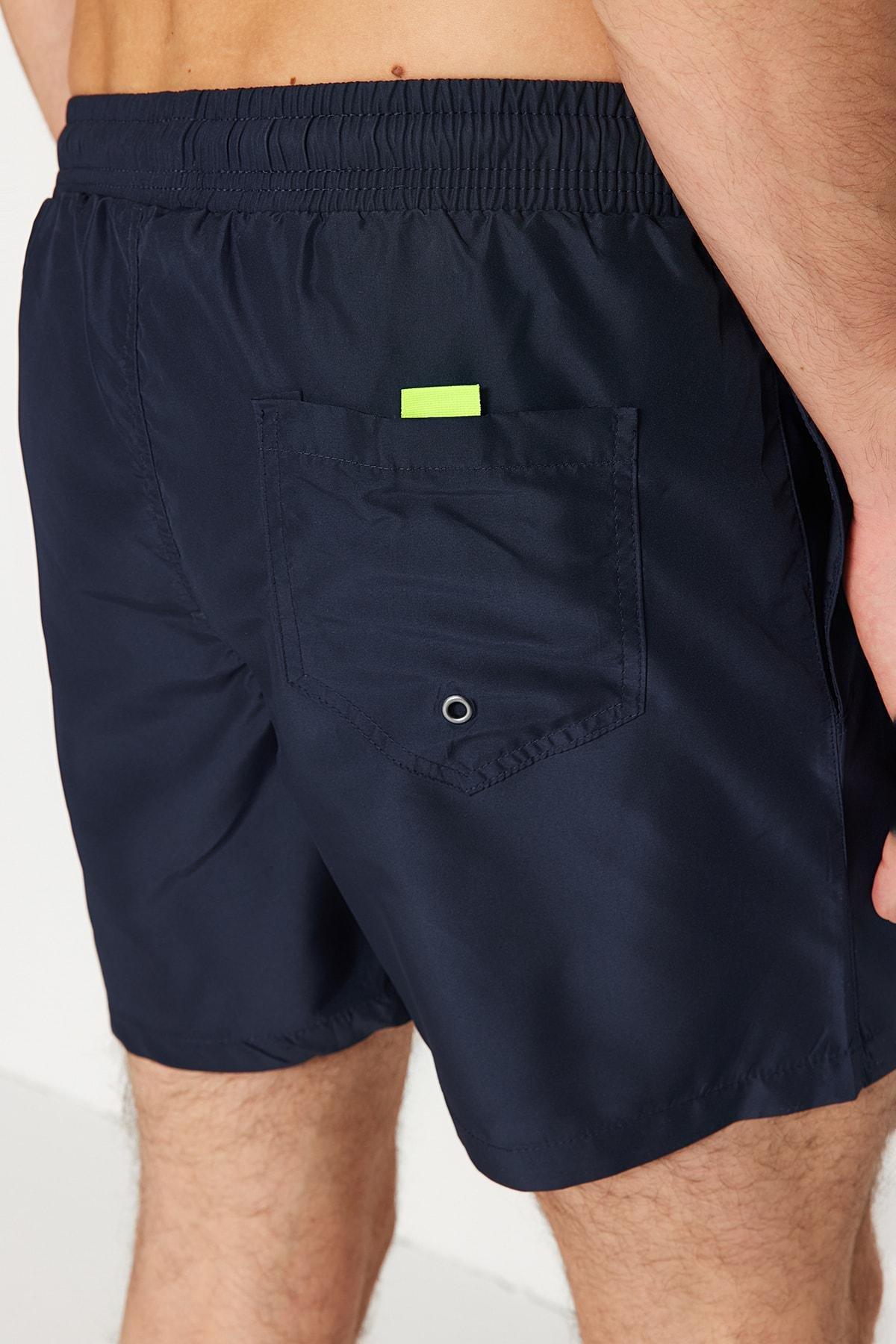 Blue Basic Standard Size Beach Shorts, , large image number 11